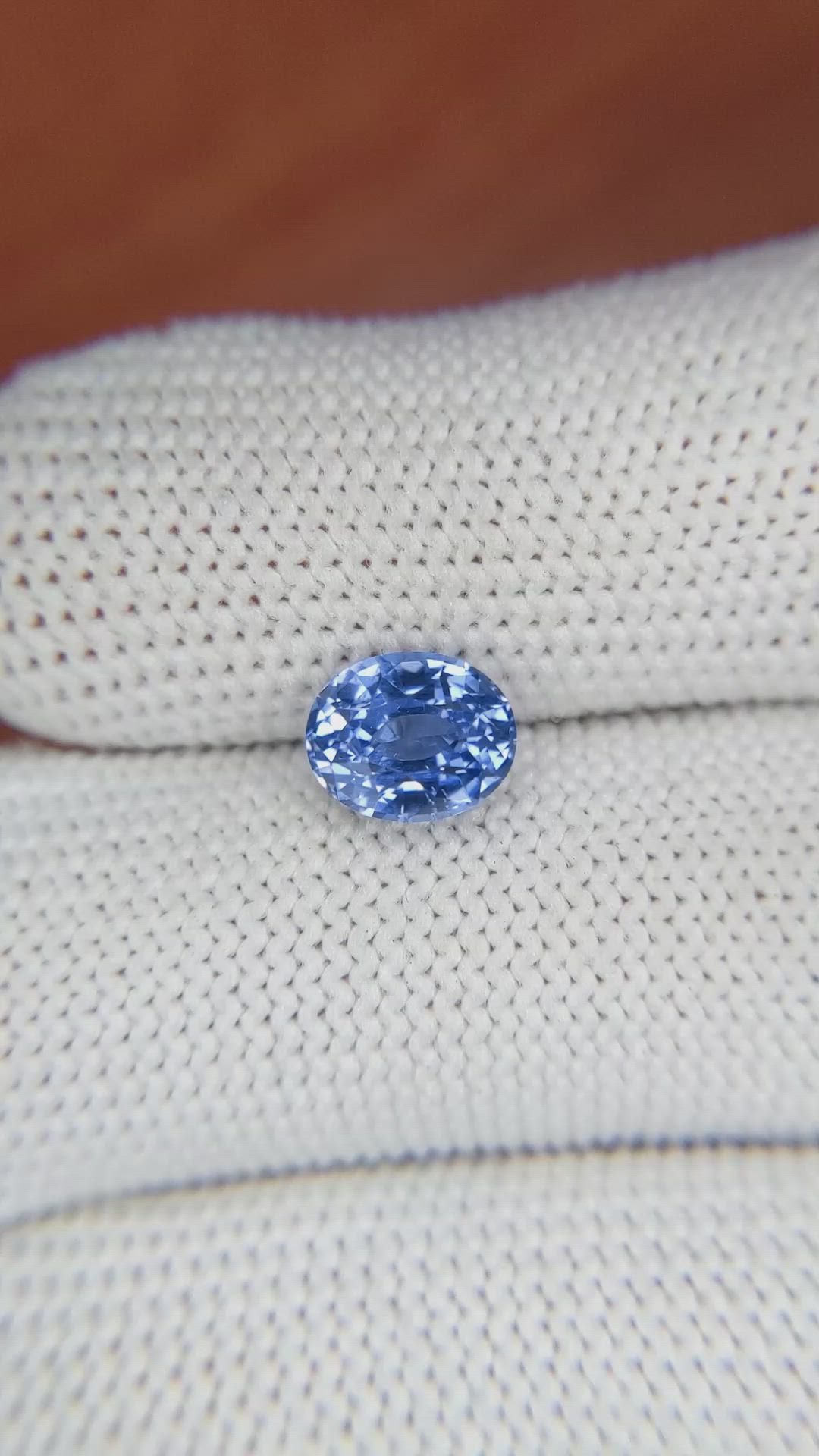 2.16 Ct. Blue Sapphire from Ceylon (Sri Lanka) Size Video
