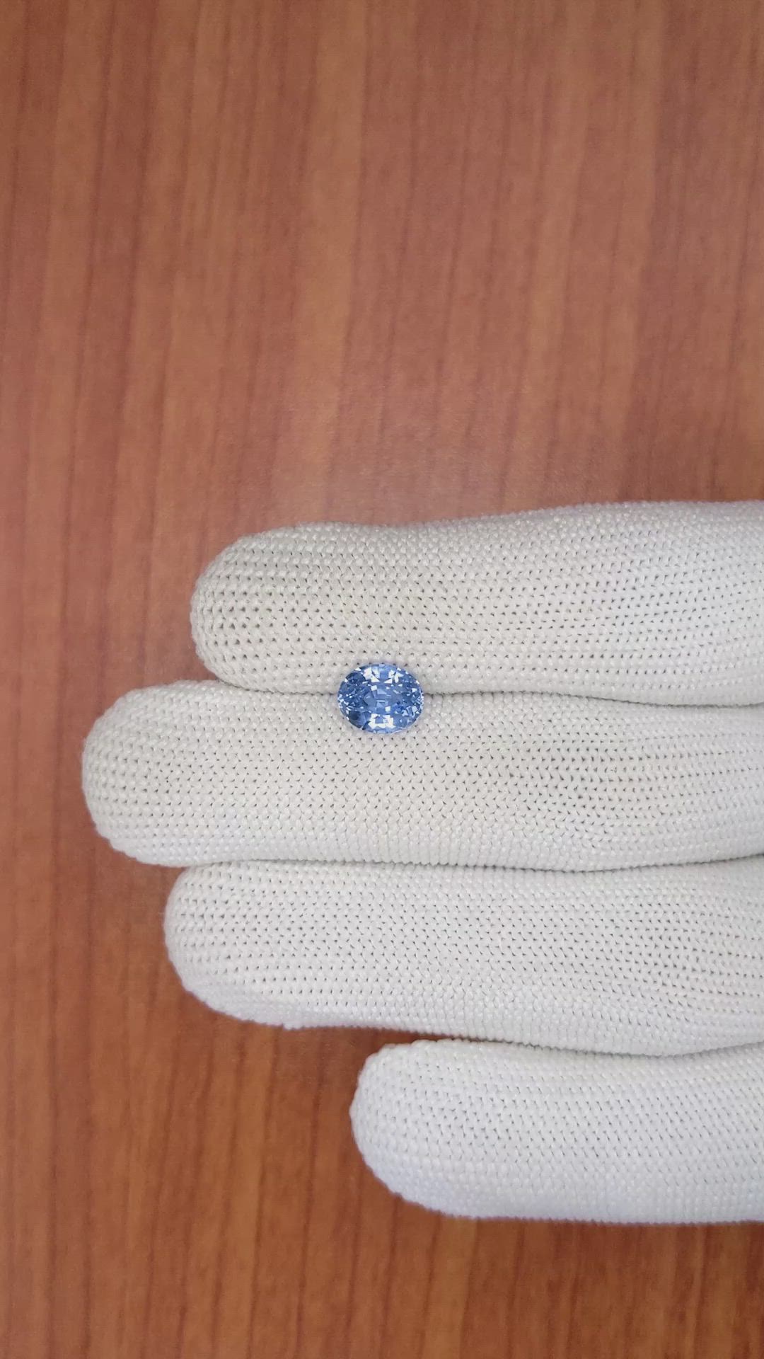 2.16 Ct. Blue Sapphire from Ceylon (Sri Lanka) Size Video