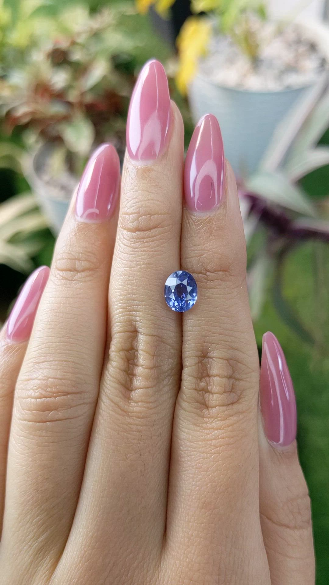 2.16 Ct. Blue Sapphire from Ceylon (Sri Lanka) Size Video