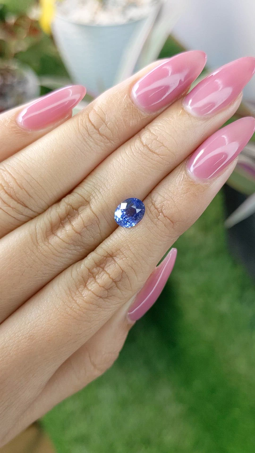 2.16 Ct. Blue Sapphire from Ceylon (Sri Lanka) Size Video
