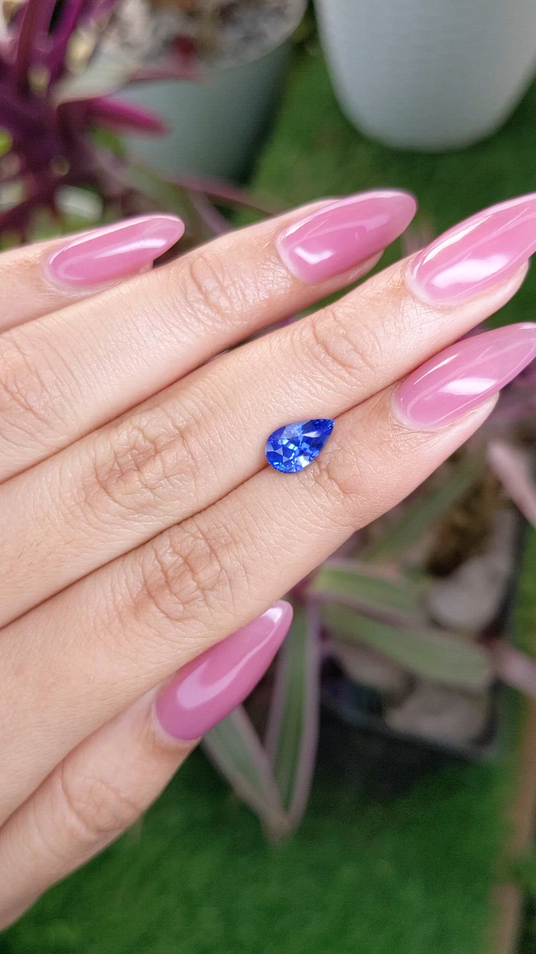 1.59 Ct. Blue Sapphire from Ceylon (Sri Lanka) Size Video