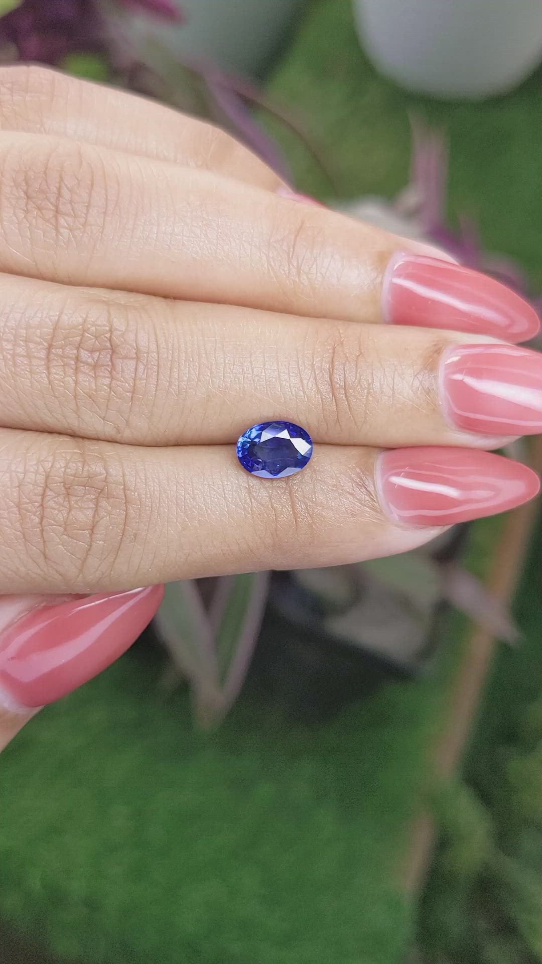 1.59 Ct. Blue Sapphire from Ceylon (Sri Lanka) Size Video