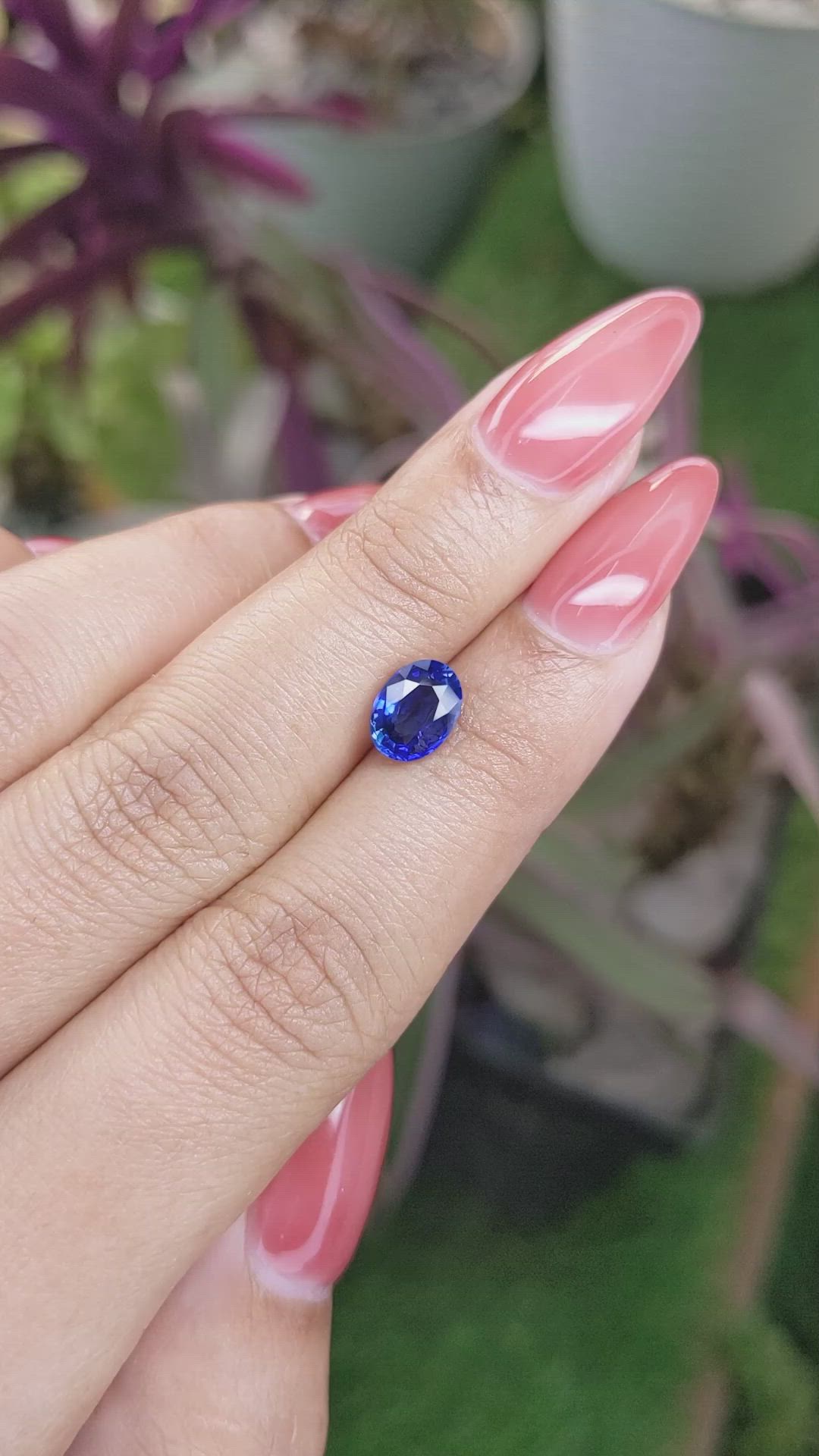 1.59 Ct. Blue Sapphire from Ceylon (Sri Lanka) Size Video