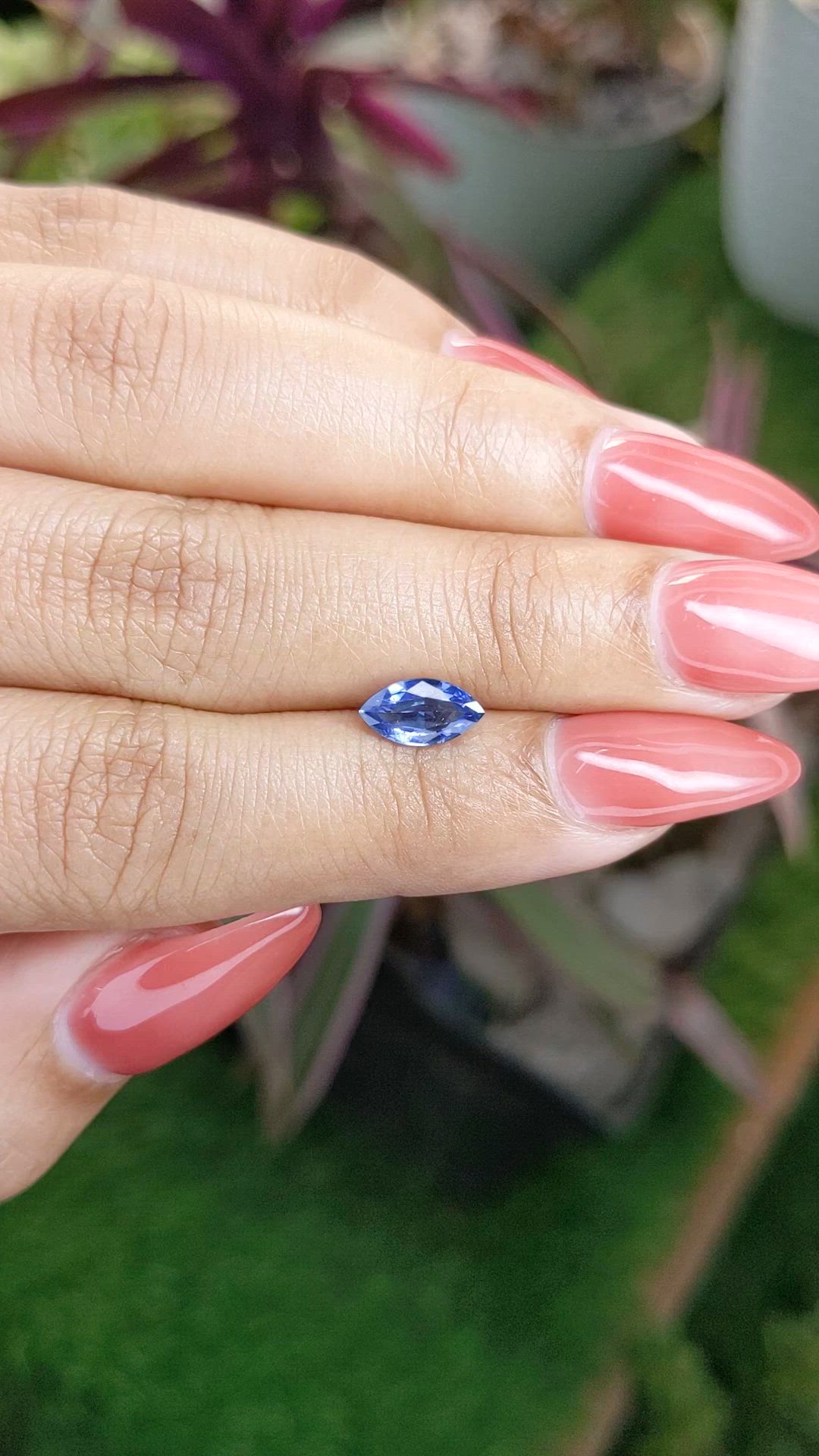 1.12 Ct. Blue Sapphire from Ceylon (Sri Lanka) Size Video