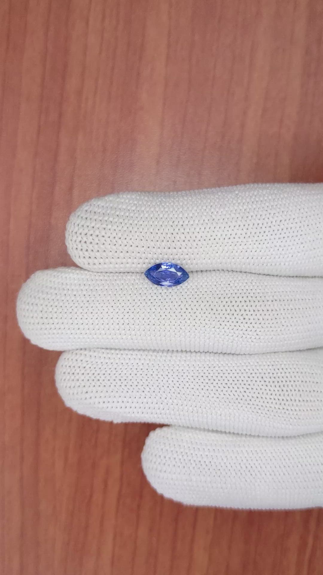 1.12 Ct. Blue Sapphire from Ceylon (Sri Lanka) Size Video