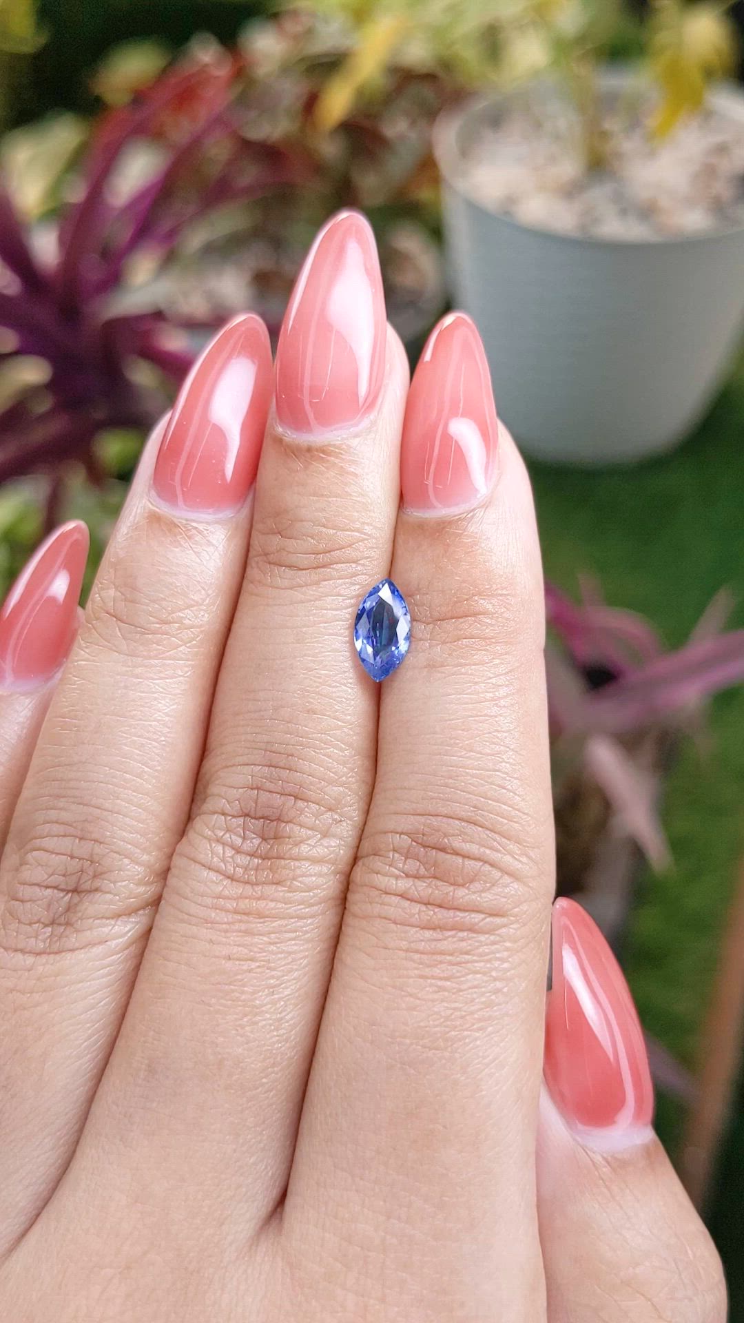 1.12 Ct. Blue Sapphire from Ceylon (Sri Lanka) Size Video