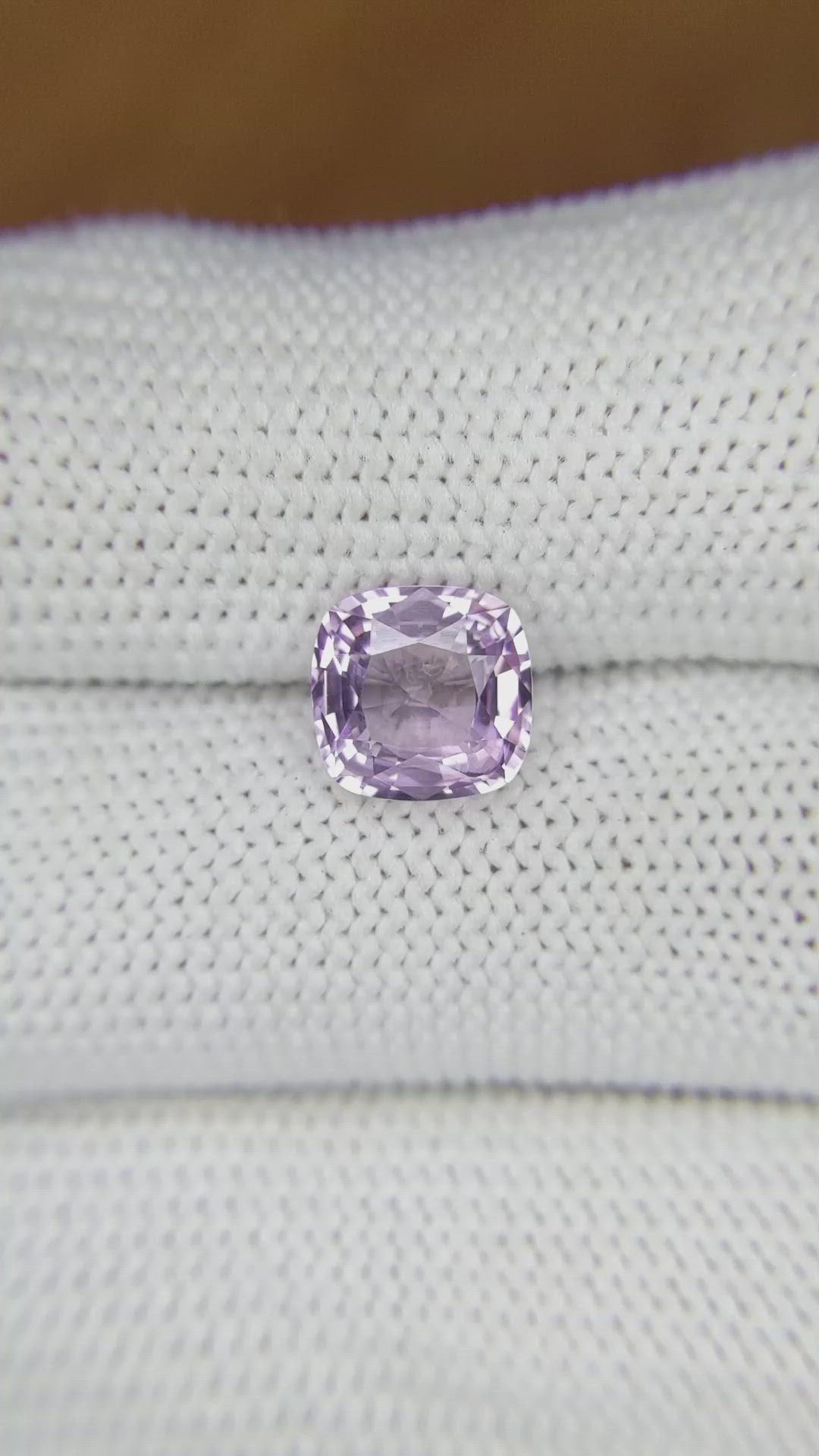 2.49 Ct. Pinkish Purple Sapphire from Ceylon (Sri Lanka) Size Video