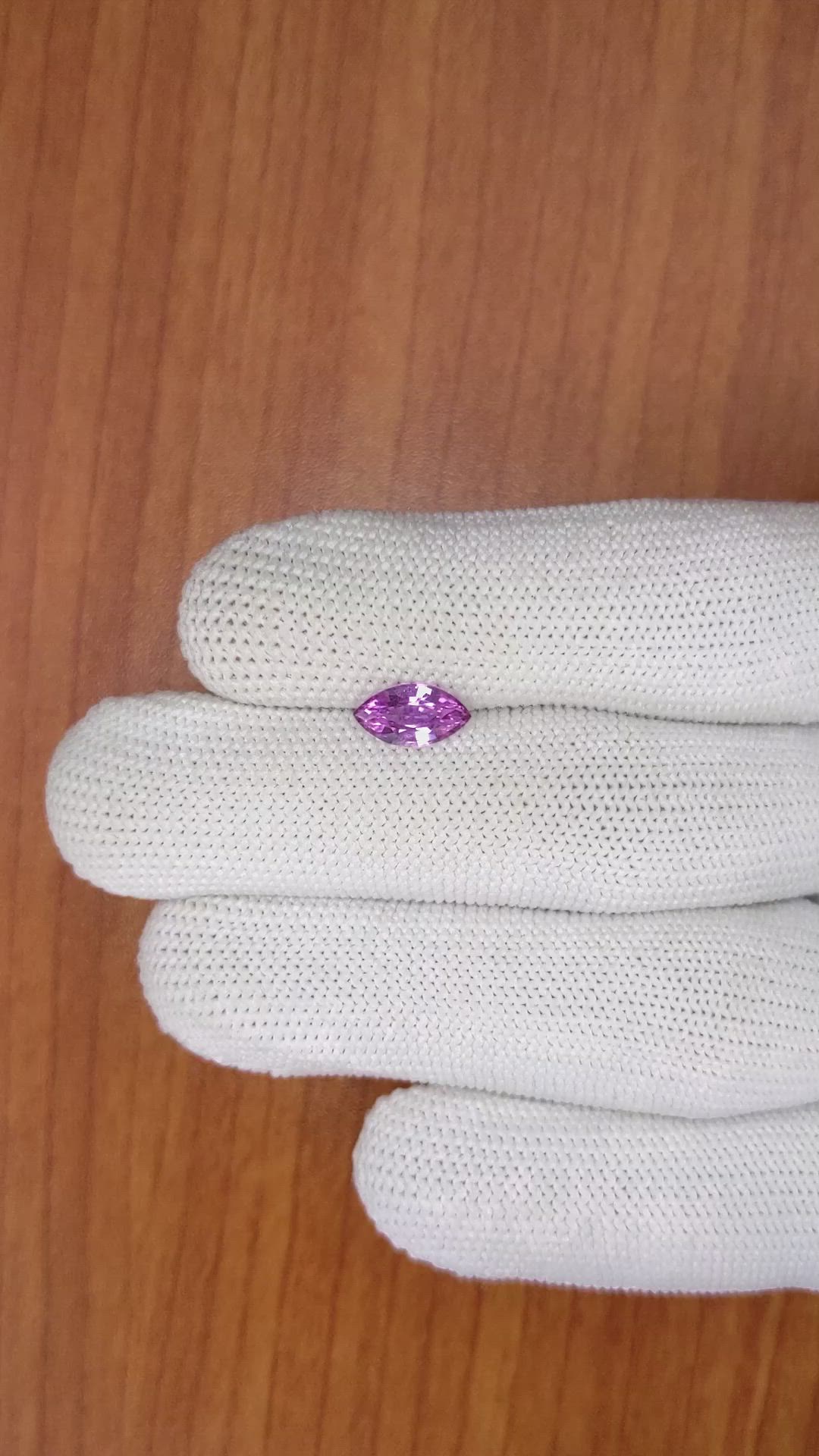 1.17 Ct. Pinkish Purple Sapphire from Ceylon (Sri Lanka) Size Video