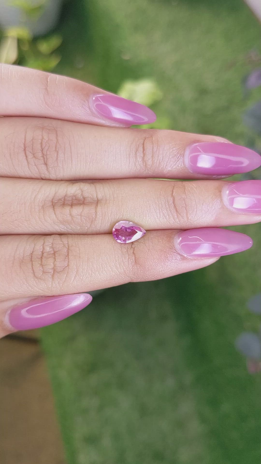 1.16 Ct. Purplish Pink Sapphire from Ceylon (Sri Lanka) Size Video