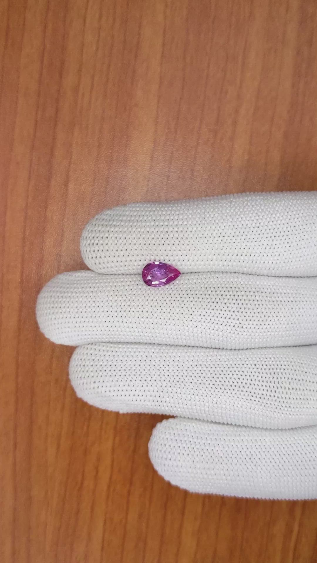 1.16 Ct. Purplish Pink Sapphire from Ceylon (Sri Lanka) Size Video