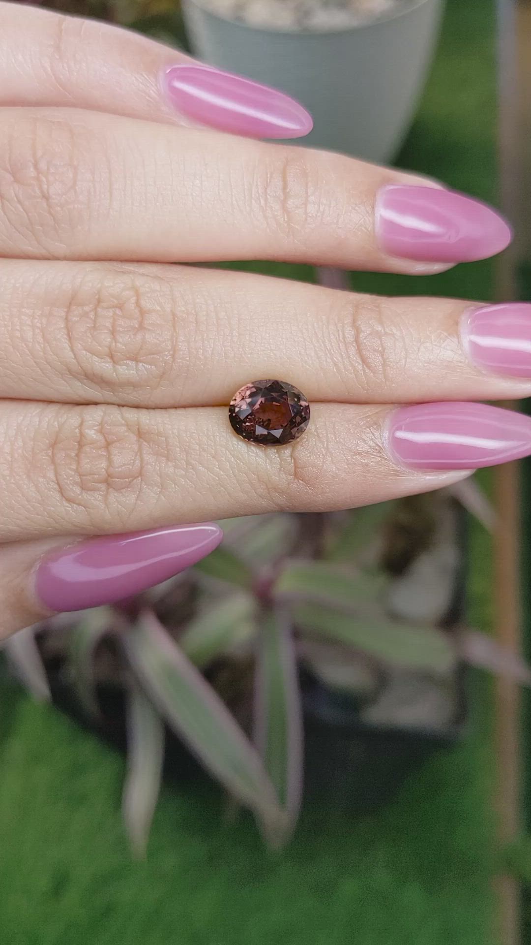 3.32 Ct. Orangish Brown Sapphire from Ceylon (Sri Lanka) Size Video