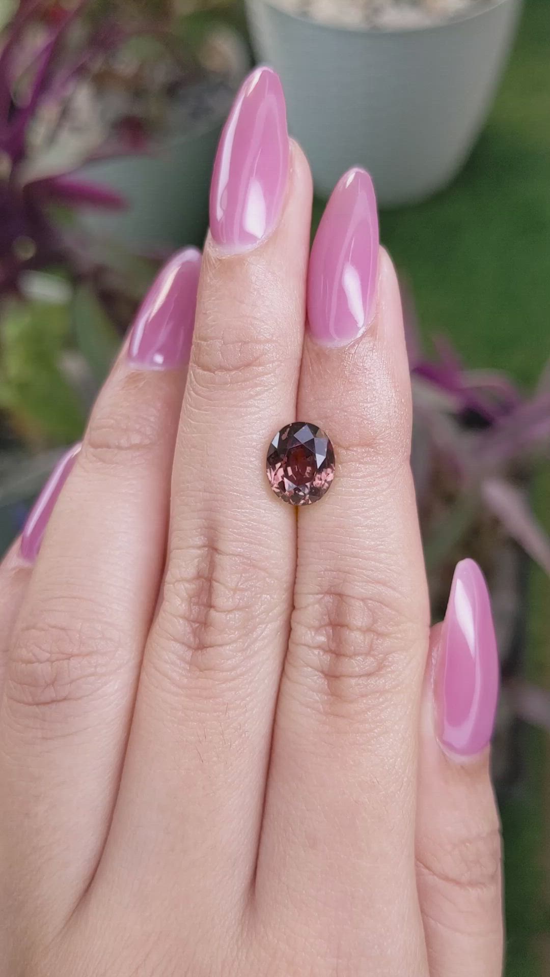 3.32 Ct. Orangish Brown Sapphire from Ceylon (Sri Lanka) Size Video