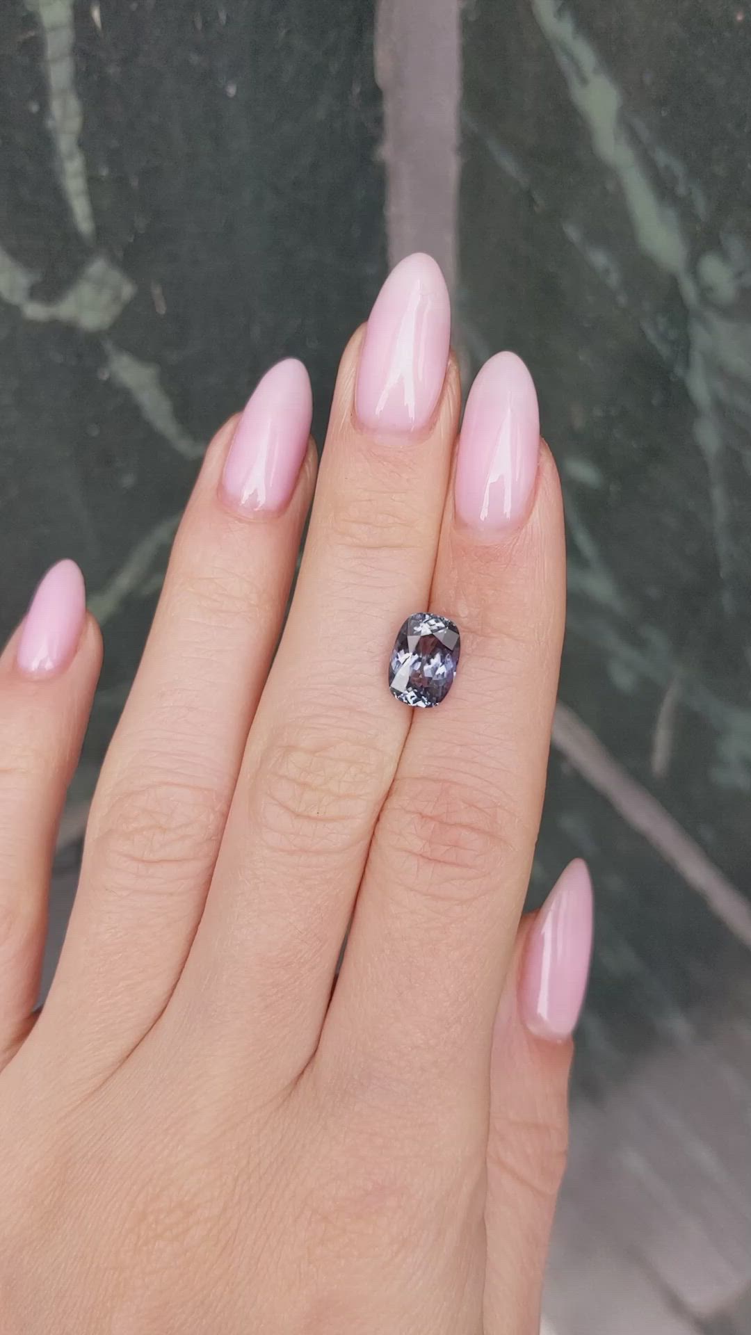 3.53 Ct. Greyish Blue Sapphire from Ceylon (Sri Lanka) Size Video