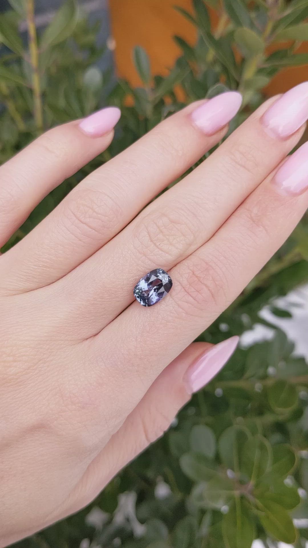 3.53 Ct. Greyish Blue Sapphire from Ceylon (Sri Lanka) Size Video