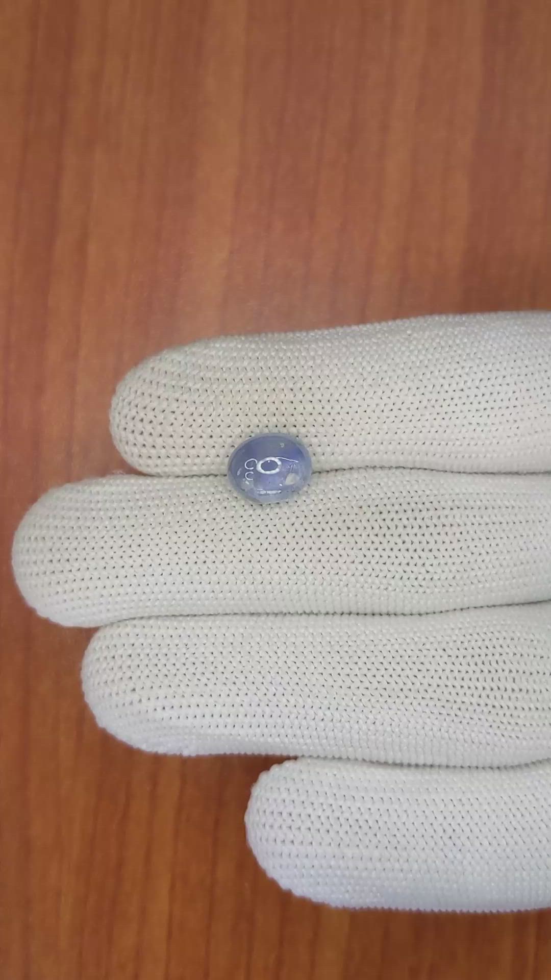 5.33 Ct. Blue Star Sapphire from Ceylon (Sri Lanka) Size Video