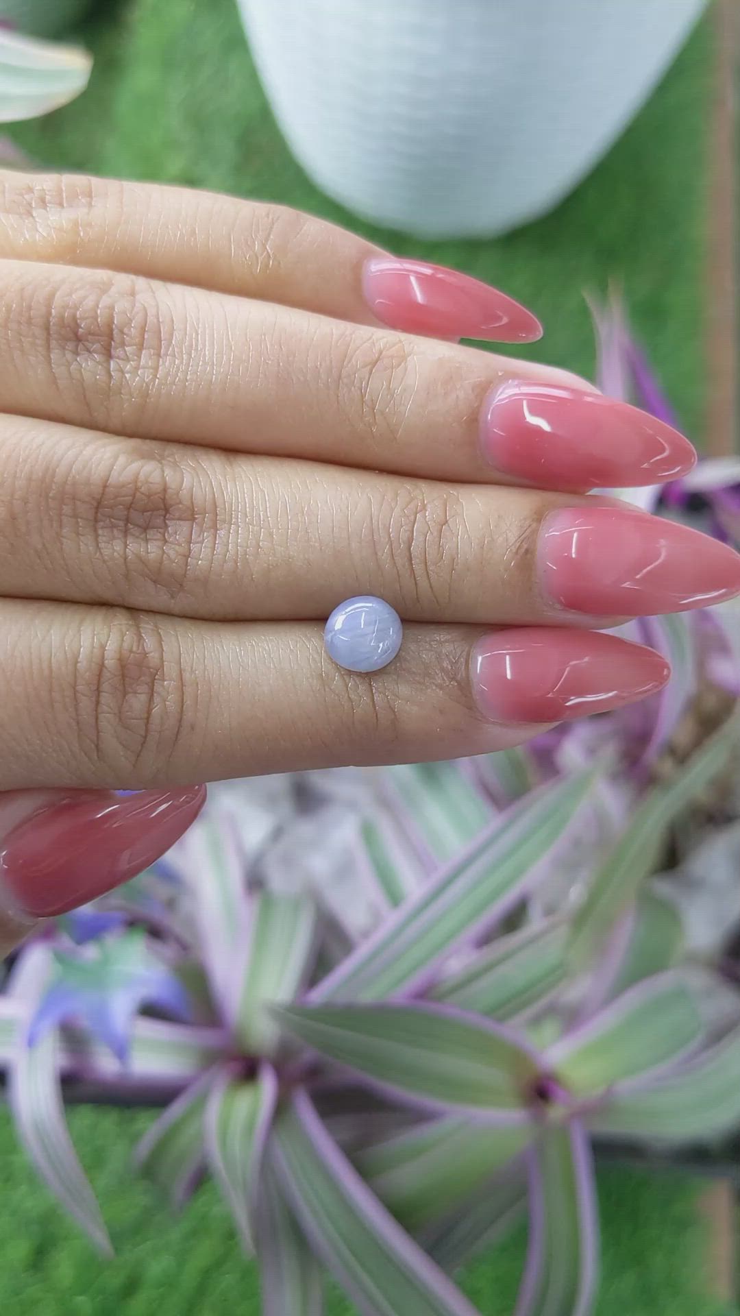 2.15 Ct. Greyish Blue Star Sapphire from Ceylon (Sri Lanka) Size Video