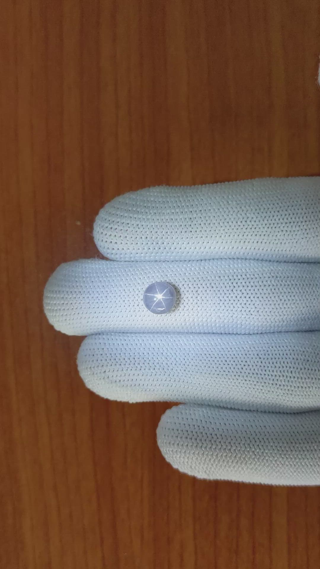 2.15 Ct. Greyish Blue Star Sapphire from Ceylon (Sri Lanka) Size Video
