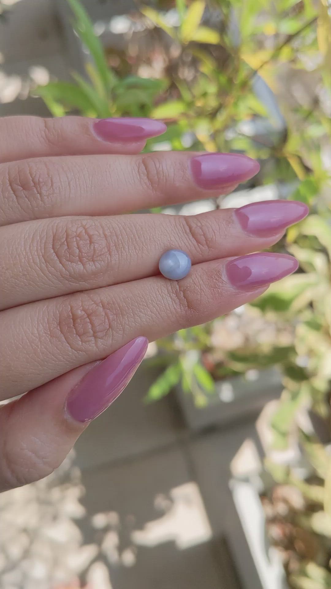 2.15 Ct. Greyish Blue Star Sapphire from Ceylon (Sri Lanka) Size Video