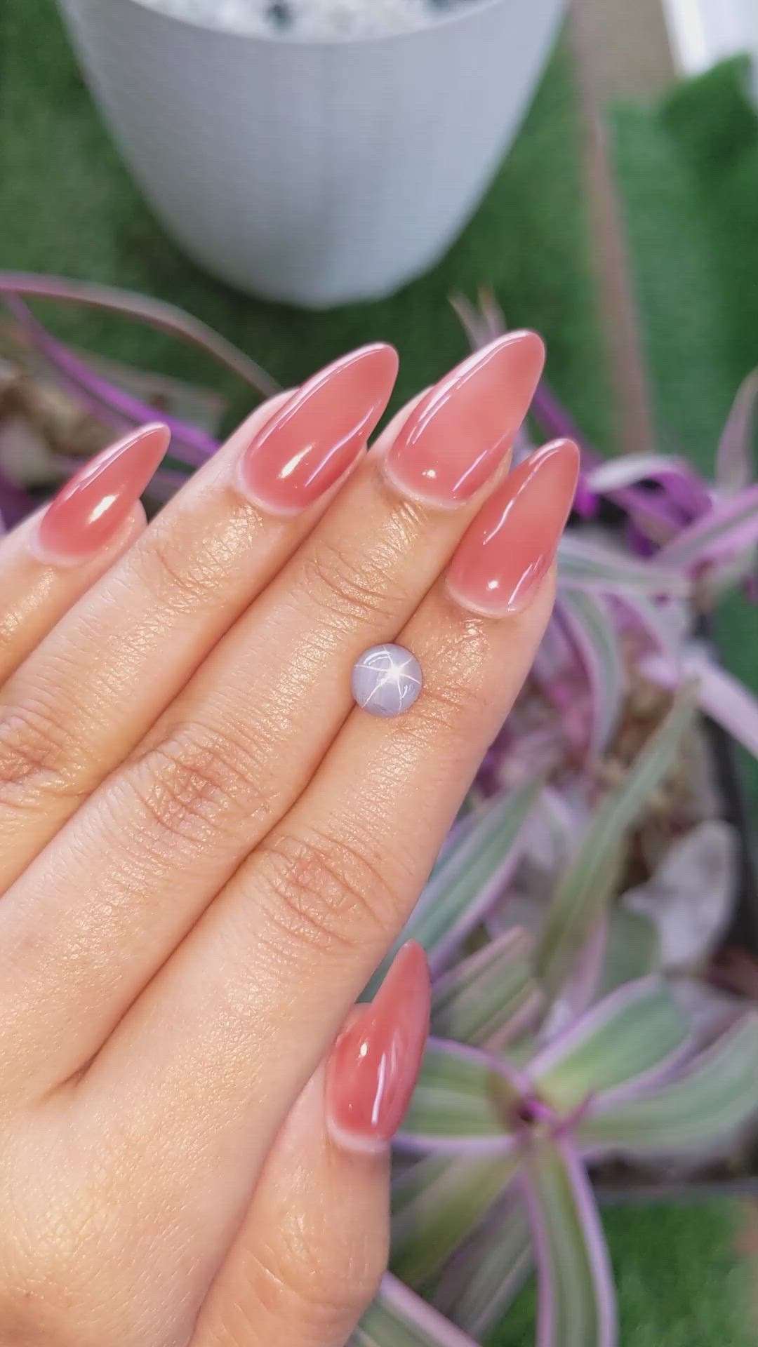2.15 Ct. Greyish Blue Star Sapphire from Ceylon (Sri Lanka) Size Video