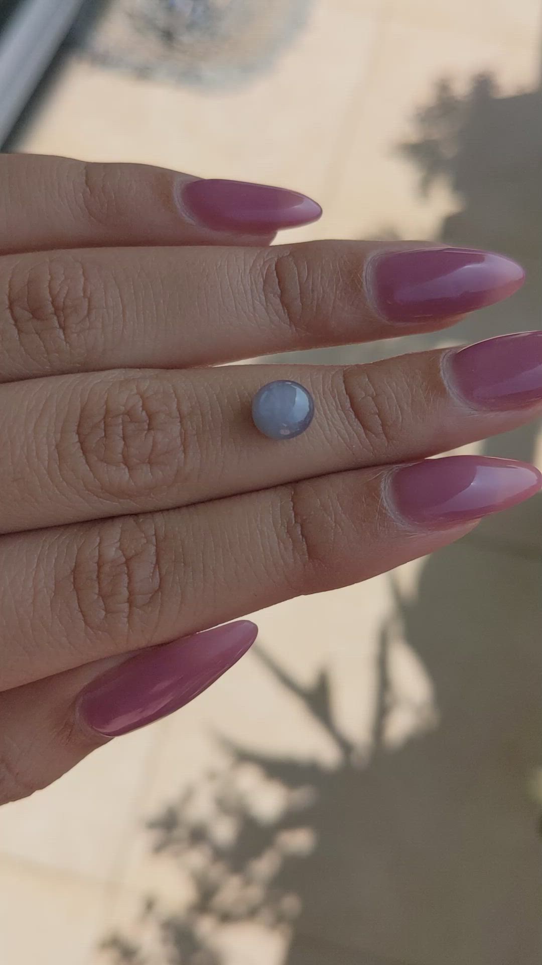 2.37 Ct. Violet Star Sapphire from Ceylon (Sri Lanka) Size Video