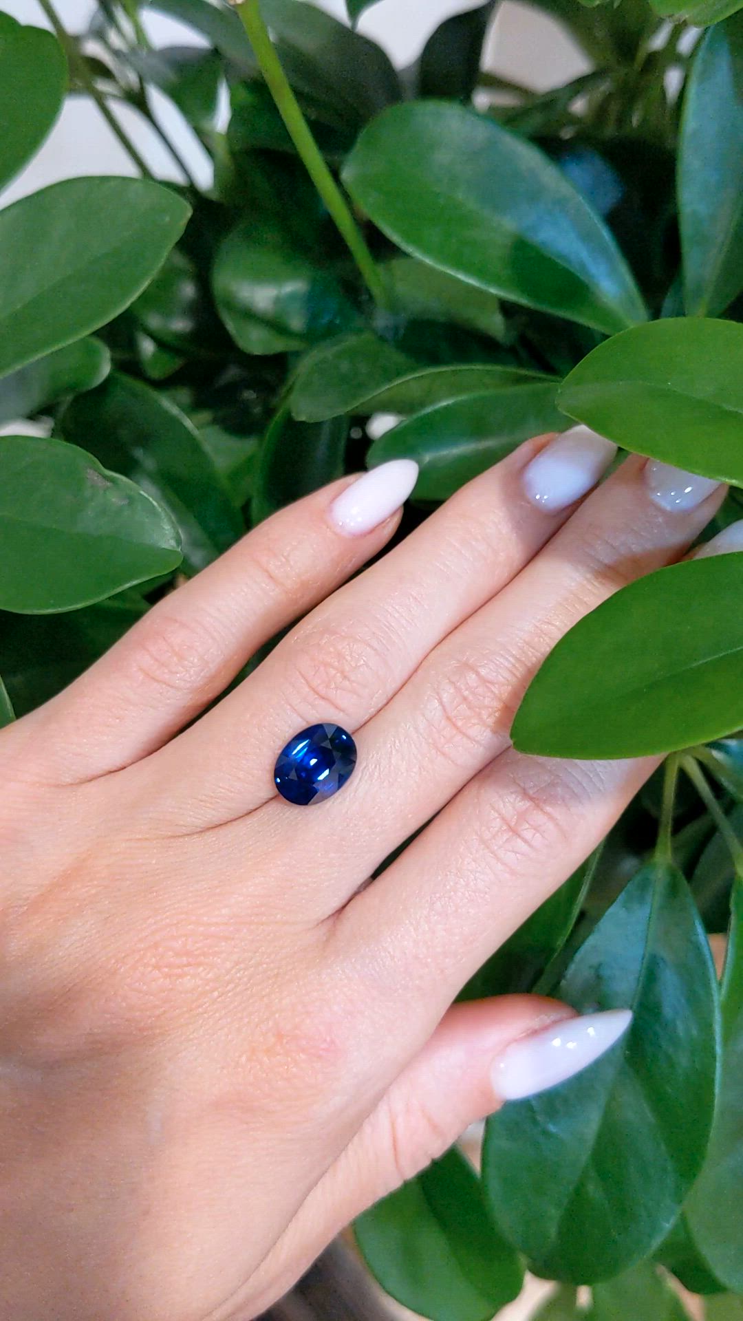 4.38 Ct. Blue Sapphire from Ceylon (Sri Lanka) Size Video