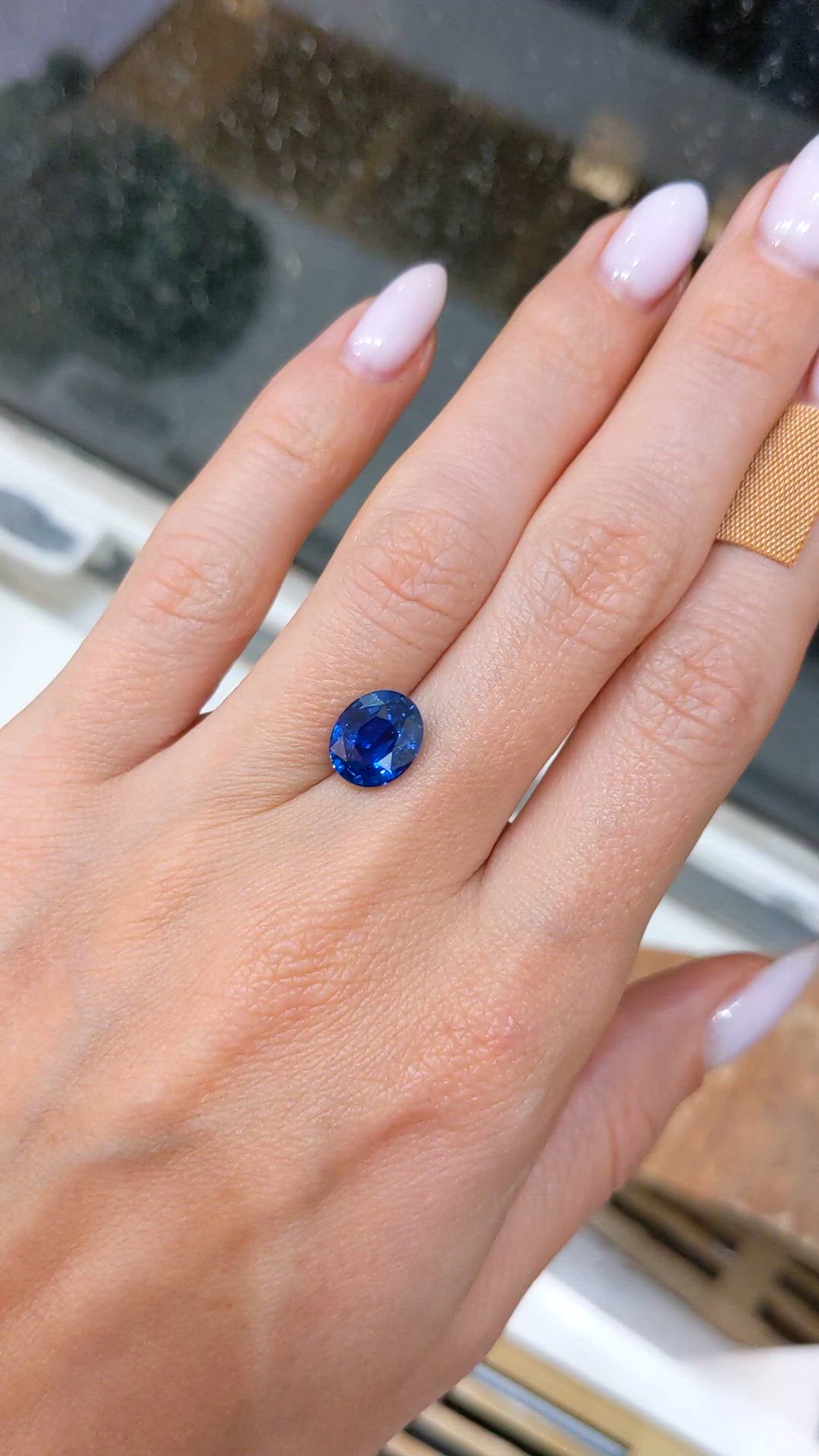 3.05 Ct. Blue Sapphire from Ceylon (Sri Lanka) Size Video
