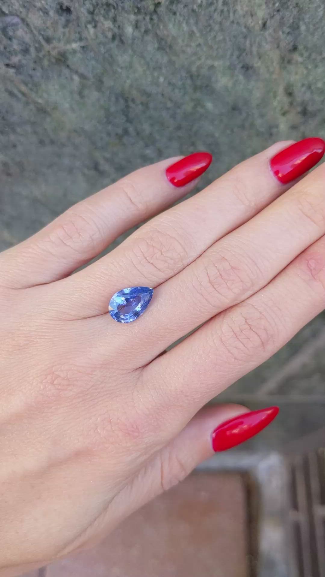 3.77 Ct. Blue Sapphire from Ceylon (Sri Lanka) Size Video