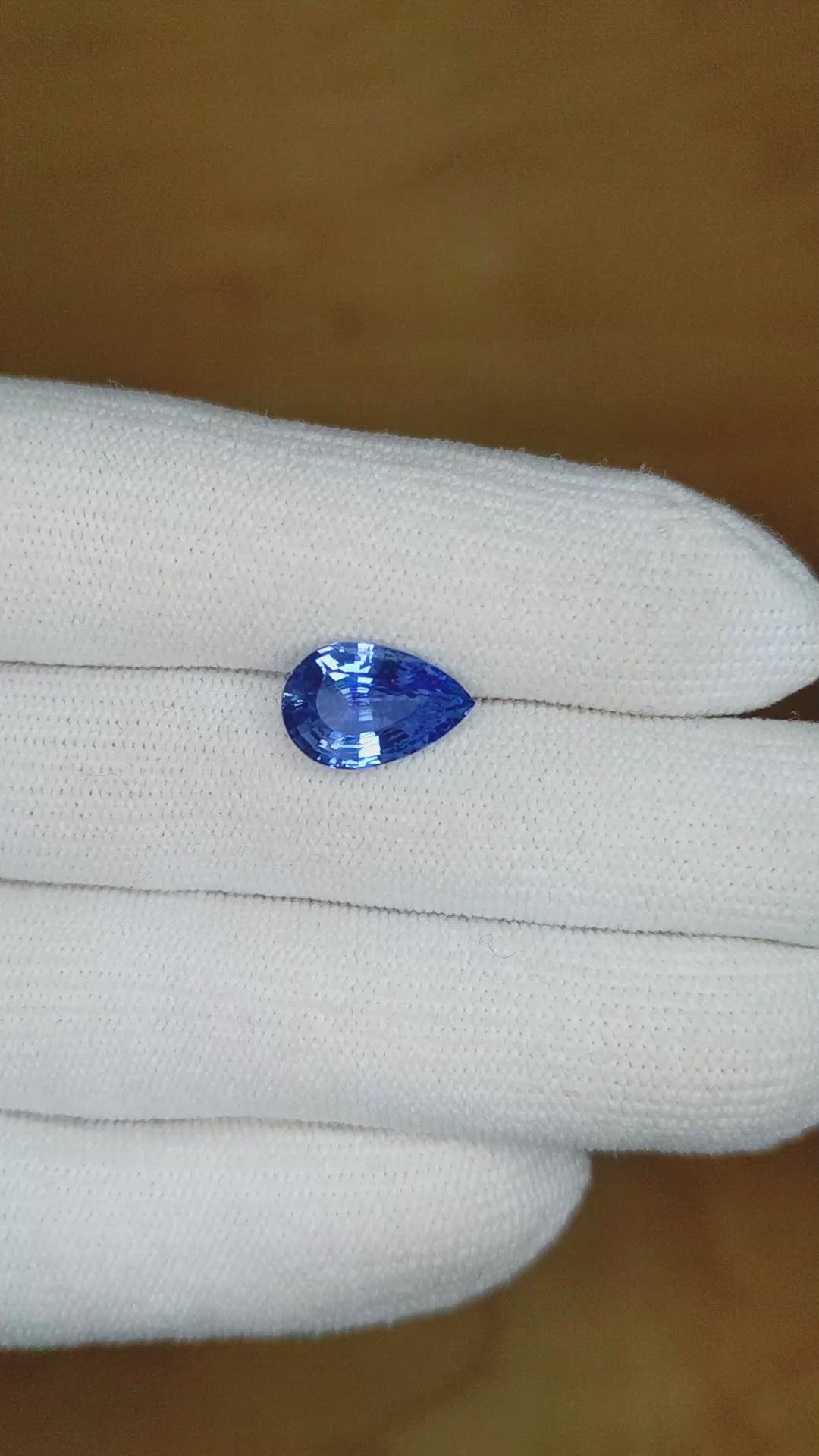 3.77 Ct. Blue Sapphire from Ceylon (Sri Lanka) Size Video