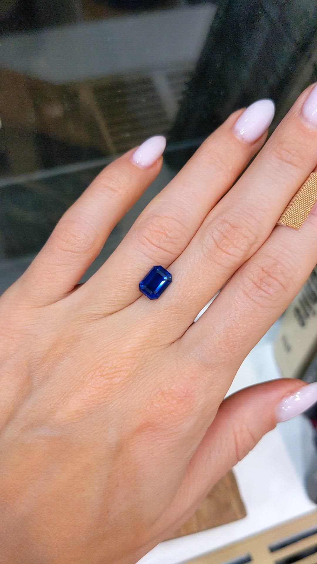 2.76 Ct. Blue Sapphire from Ceylon (Sri Lanka) Size Video