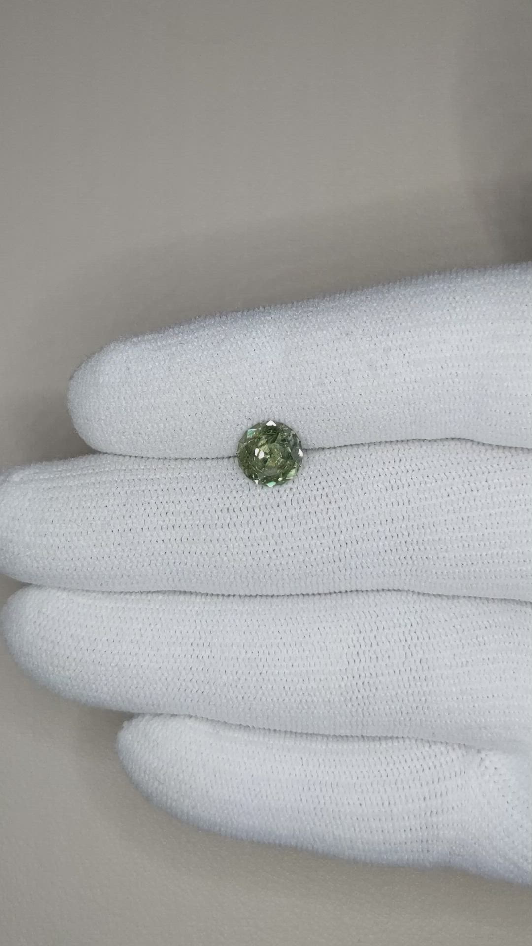 1.78 Ct. Green Sapphire from Ceylon (Sri Lanka) Size Video