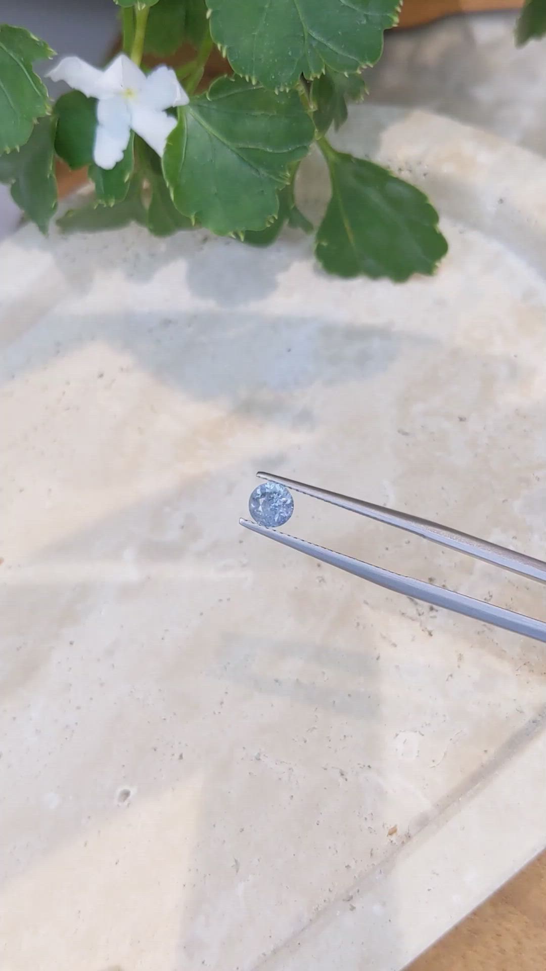 0.88 Ct. Blue Sapphire from Ceylon (Sri Lanka) Size Video