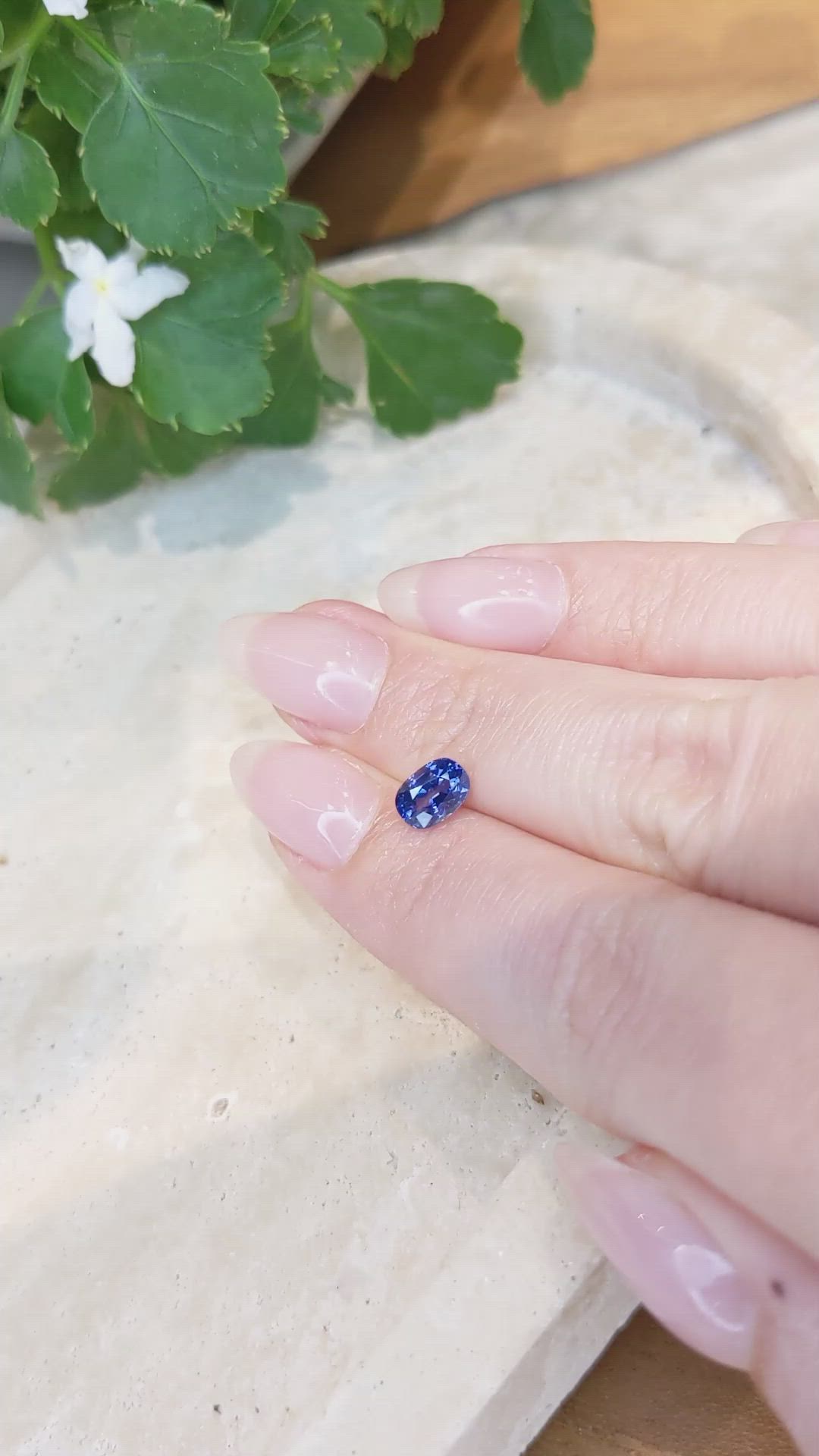 1.12 Ct. Blue Sapphire from Ceylon (Sri Lanka) Size Video