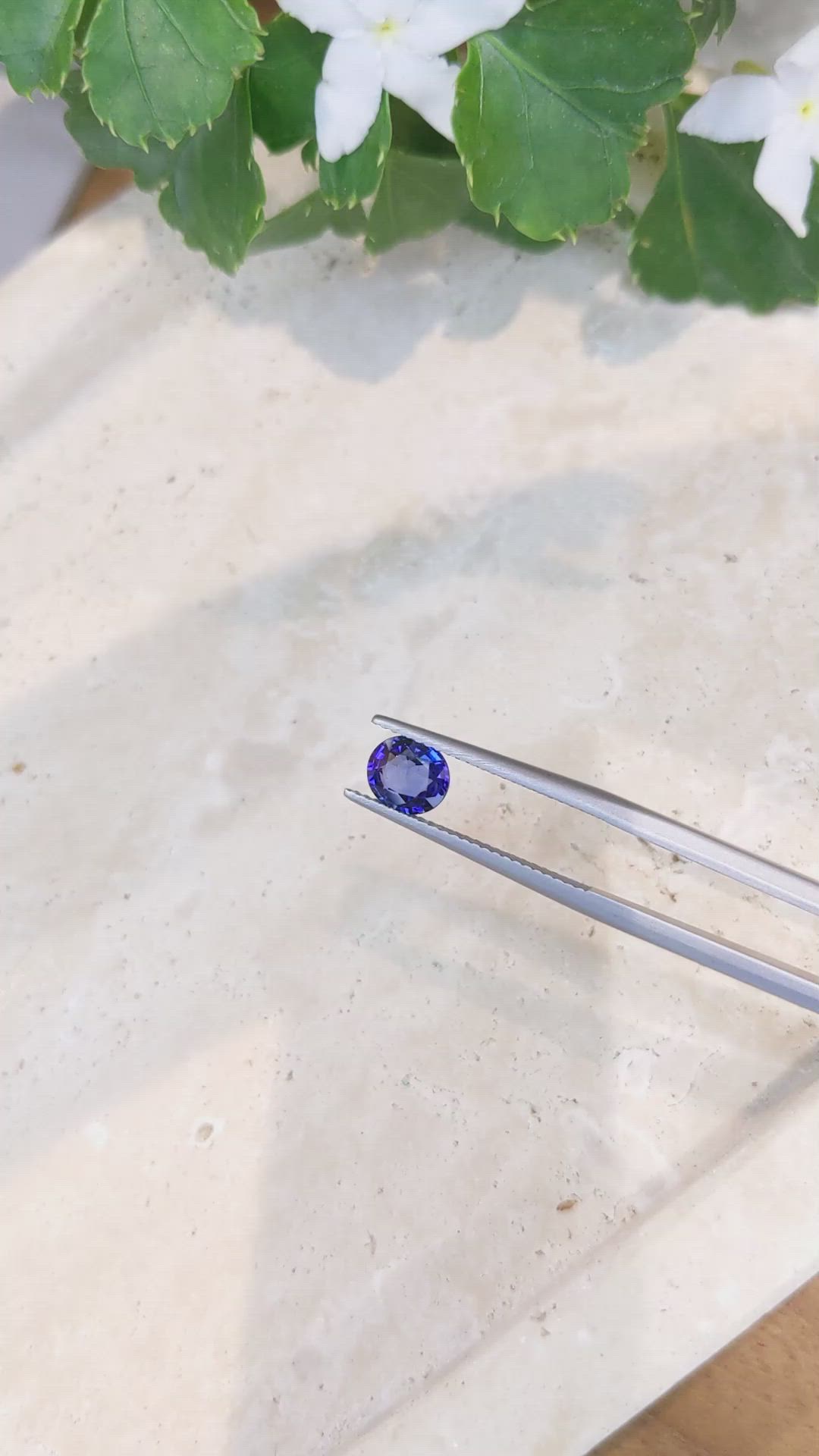 1.02 Ct. Blue Sapphire from Ceylon (Sri Lanka) Size Video