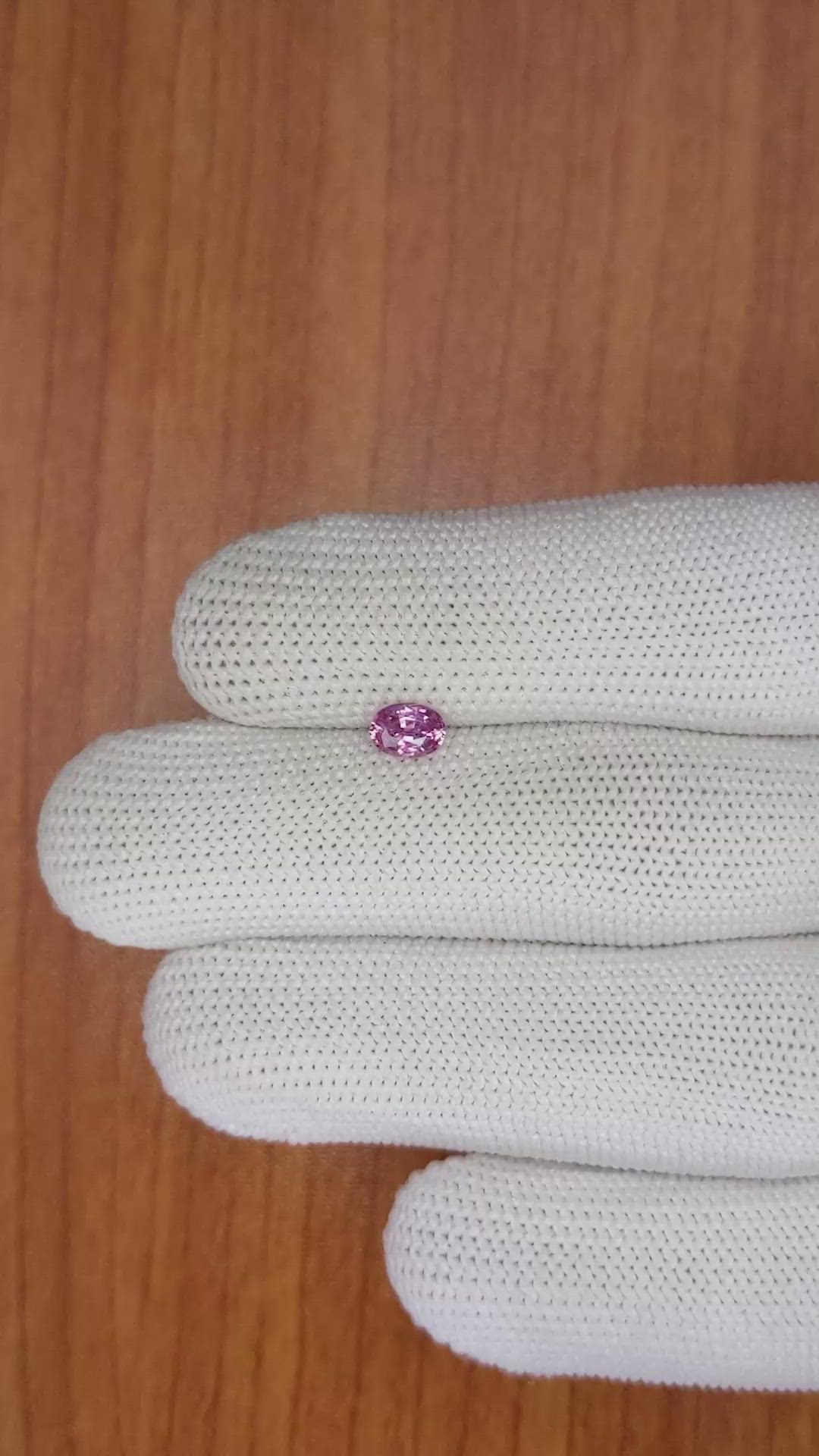 0.51 Ct. Pink Sapphire from Ceylon (Sri Lanka) Size Video