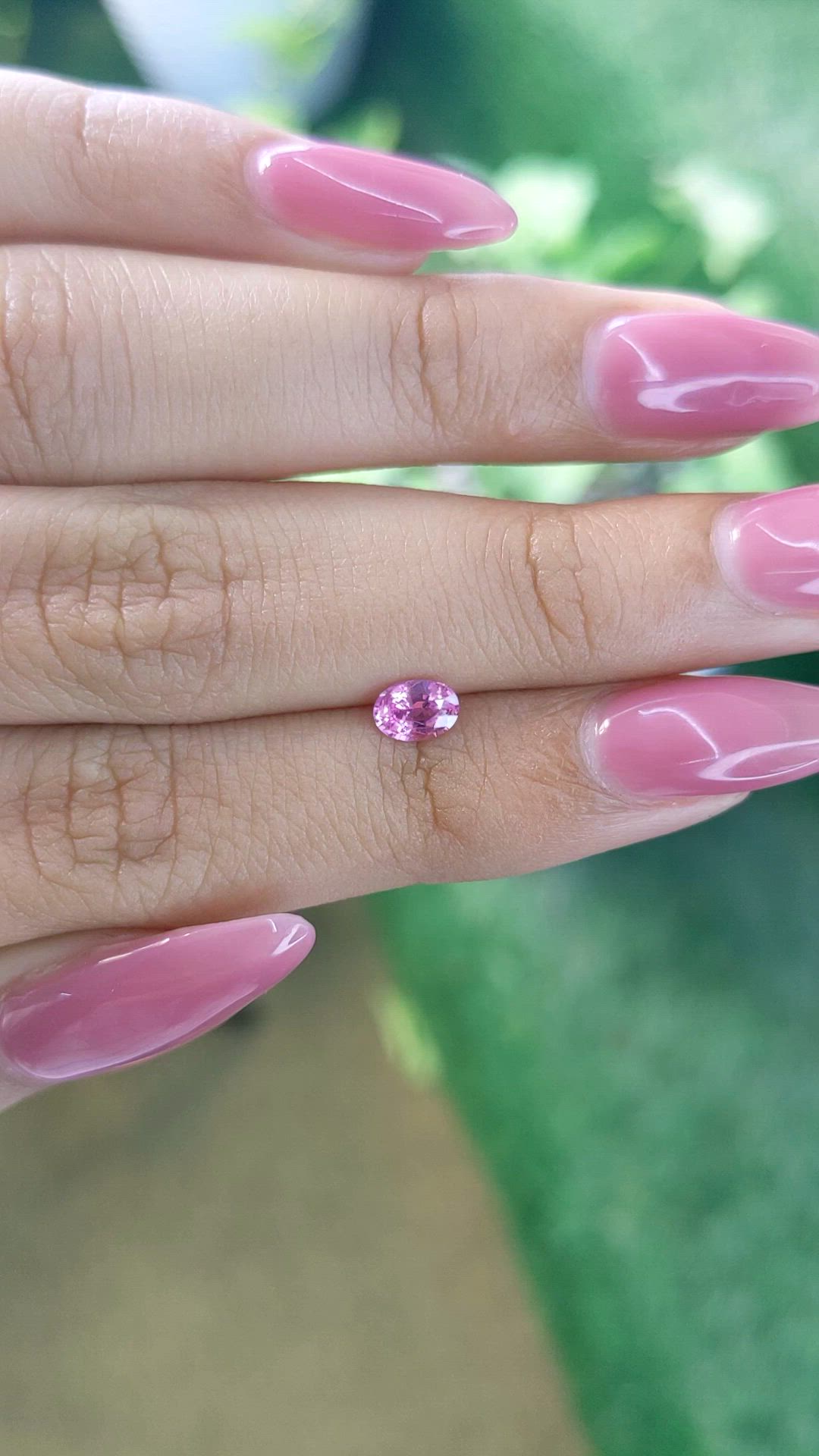 0.51 Ct. Pink Sapphire from Ceylon (Sri Lanka) Size Video