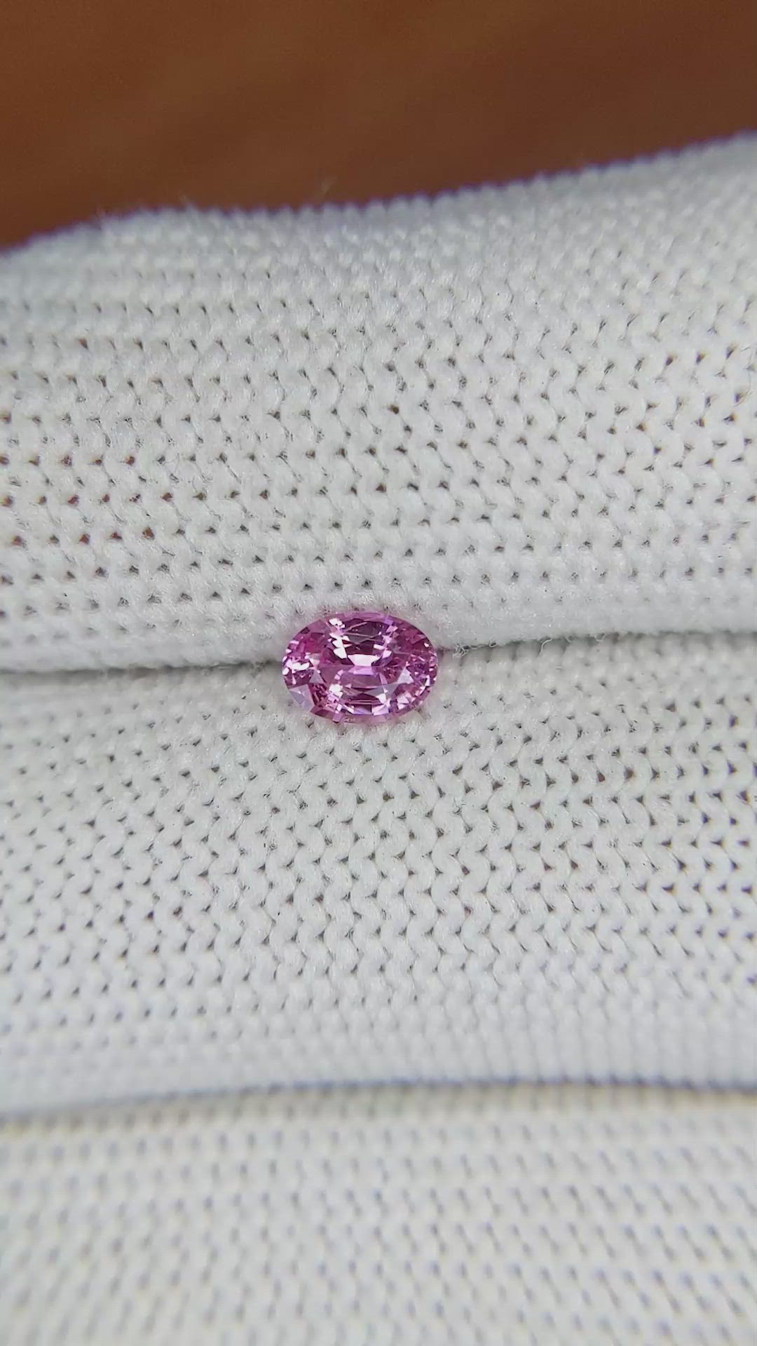 0.51 Ct. Pink Sapphire from Ceylon (Sri Lanka) Size Video