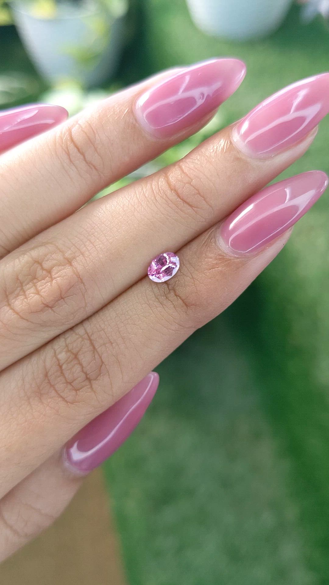0.51 Ct. Pink Sapphire from Ceylon (Sri Lanka) Size Video