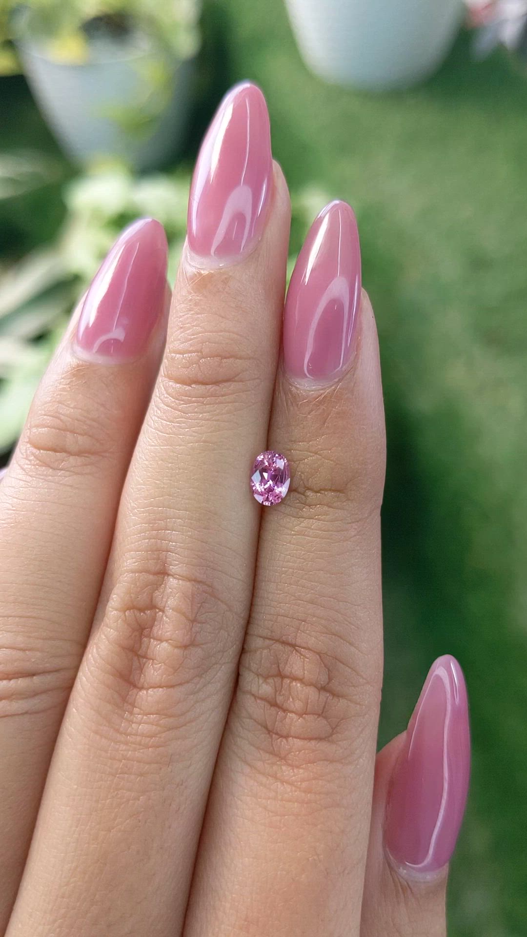 0.51 Ct. Pink Sapphire from Ceylon (Sri Lanka) Size Video