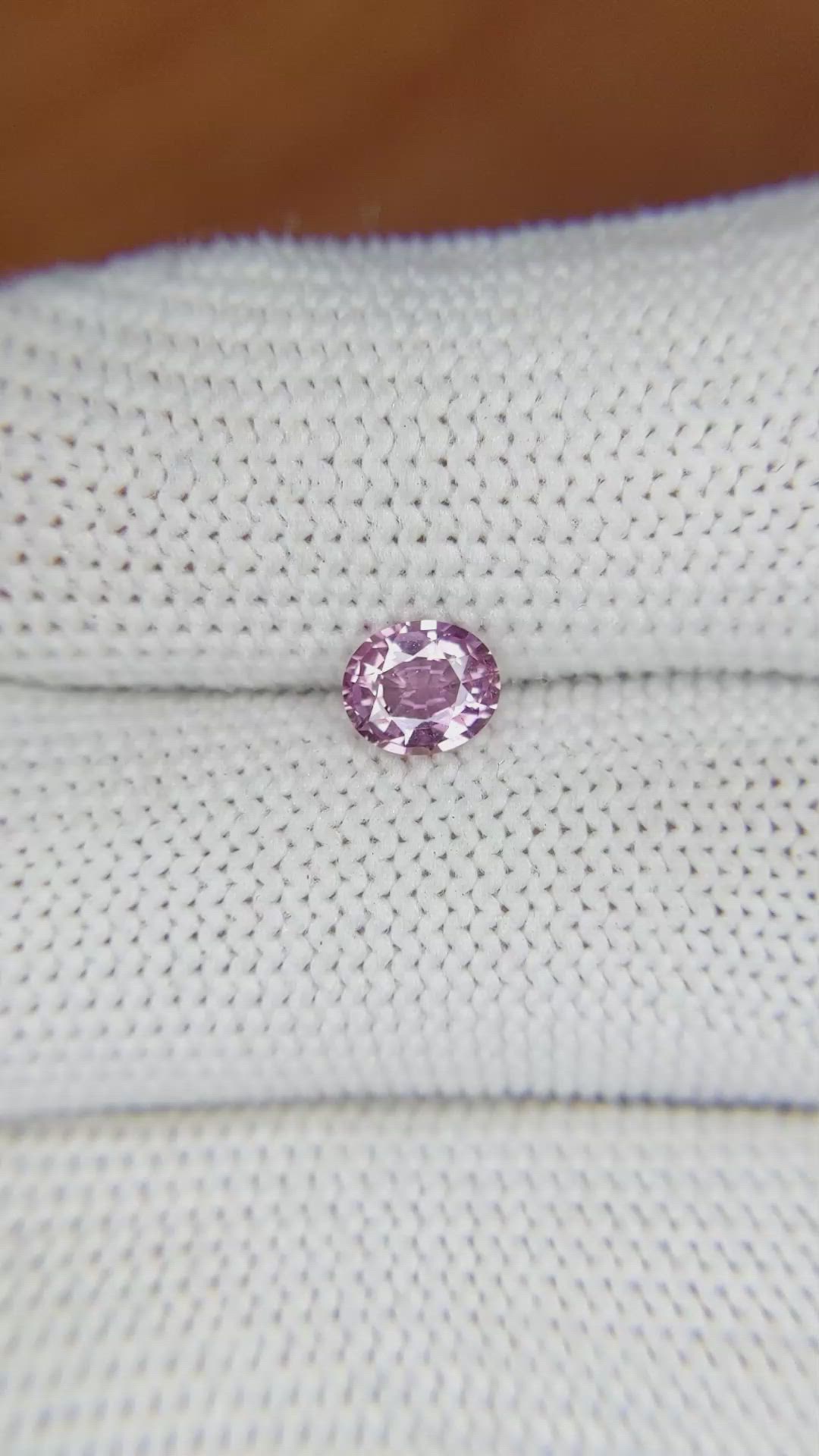 0.70 Ct. Pink Sapphire from Ceylon (Sri Lanka) Size Video