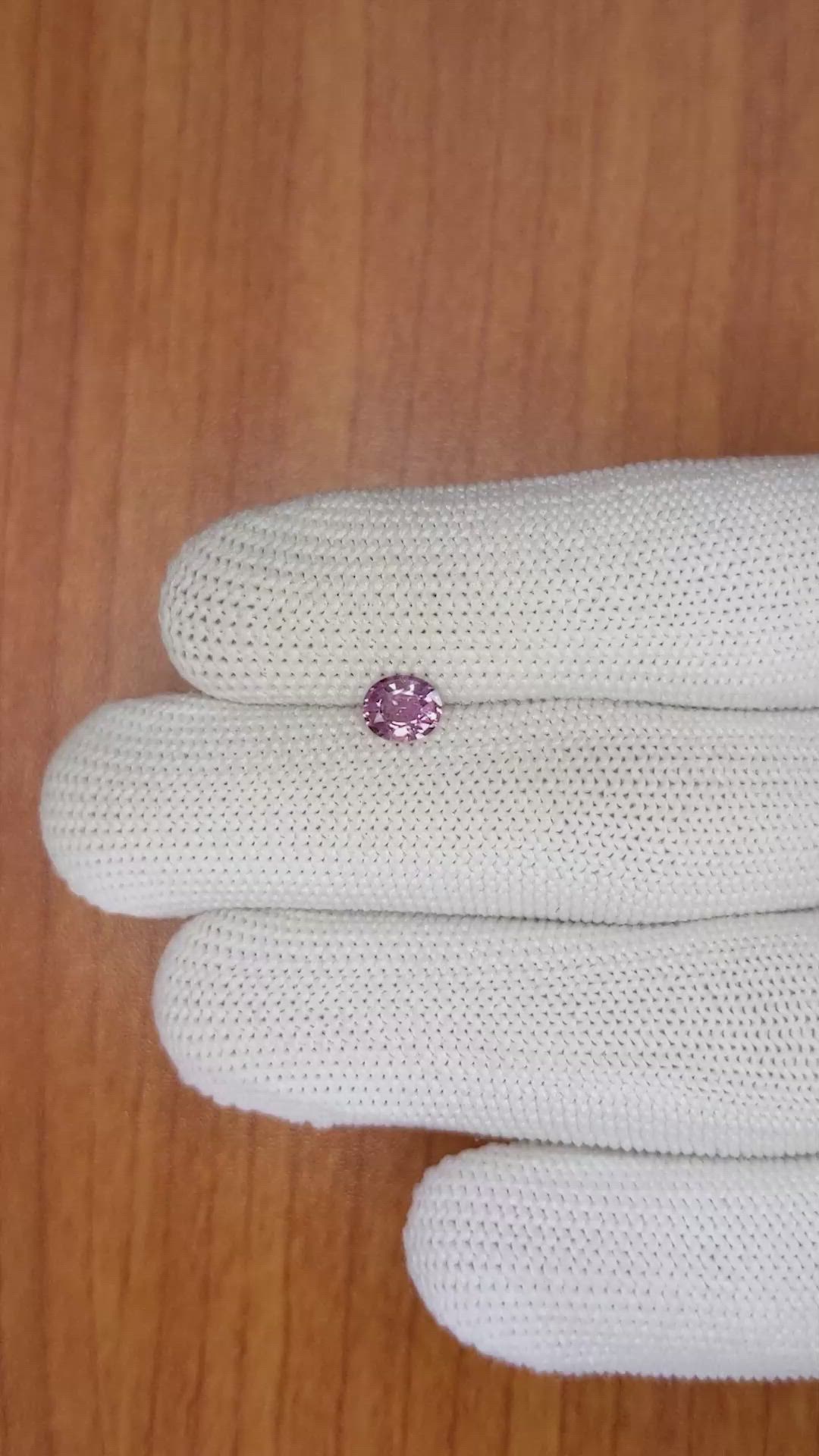 0.70 Ct. Pink Sapphire from Ceylon (Sri Lanka) Size Video