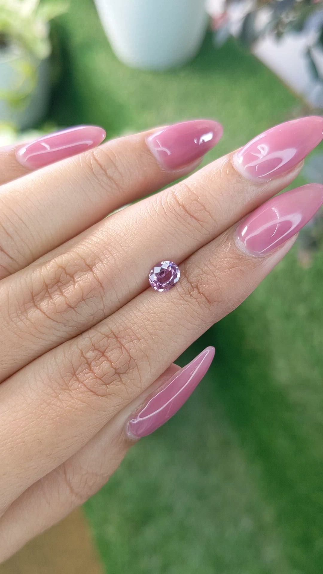 0.70 Ct. Pink Sapphire from Ceylon (Sri Lanka) Size Video