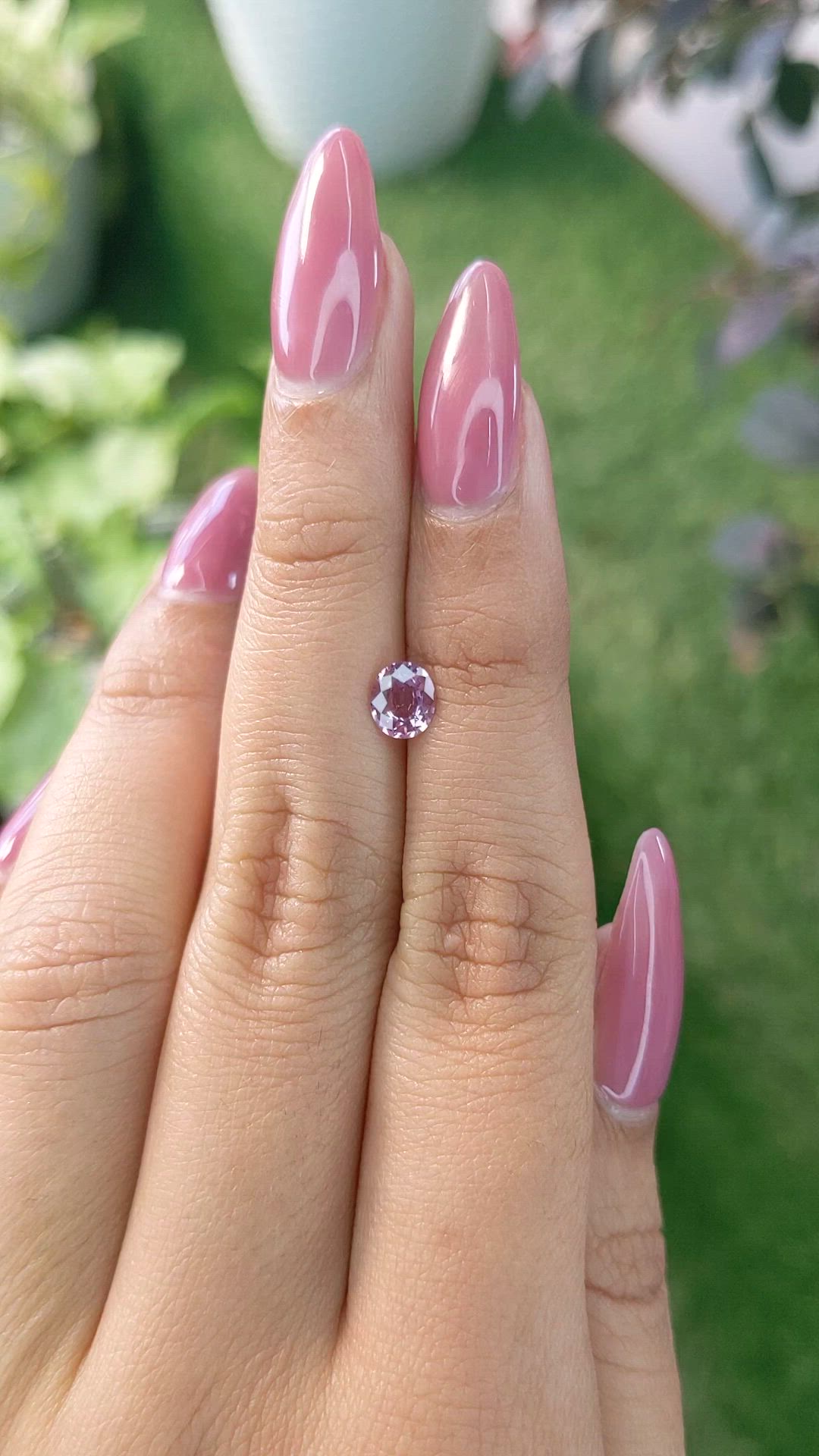 0.70 Ct. Pink Sapphire from Ceylon (Sri Lanka) Size Video