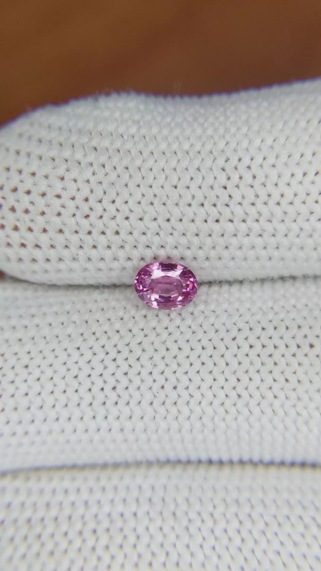 0.58 Ct. Pink Sapphire from Ceylon (Sri Lanka) Size Video