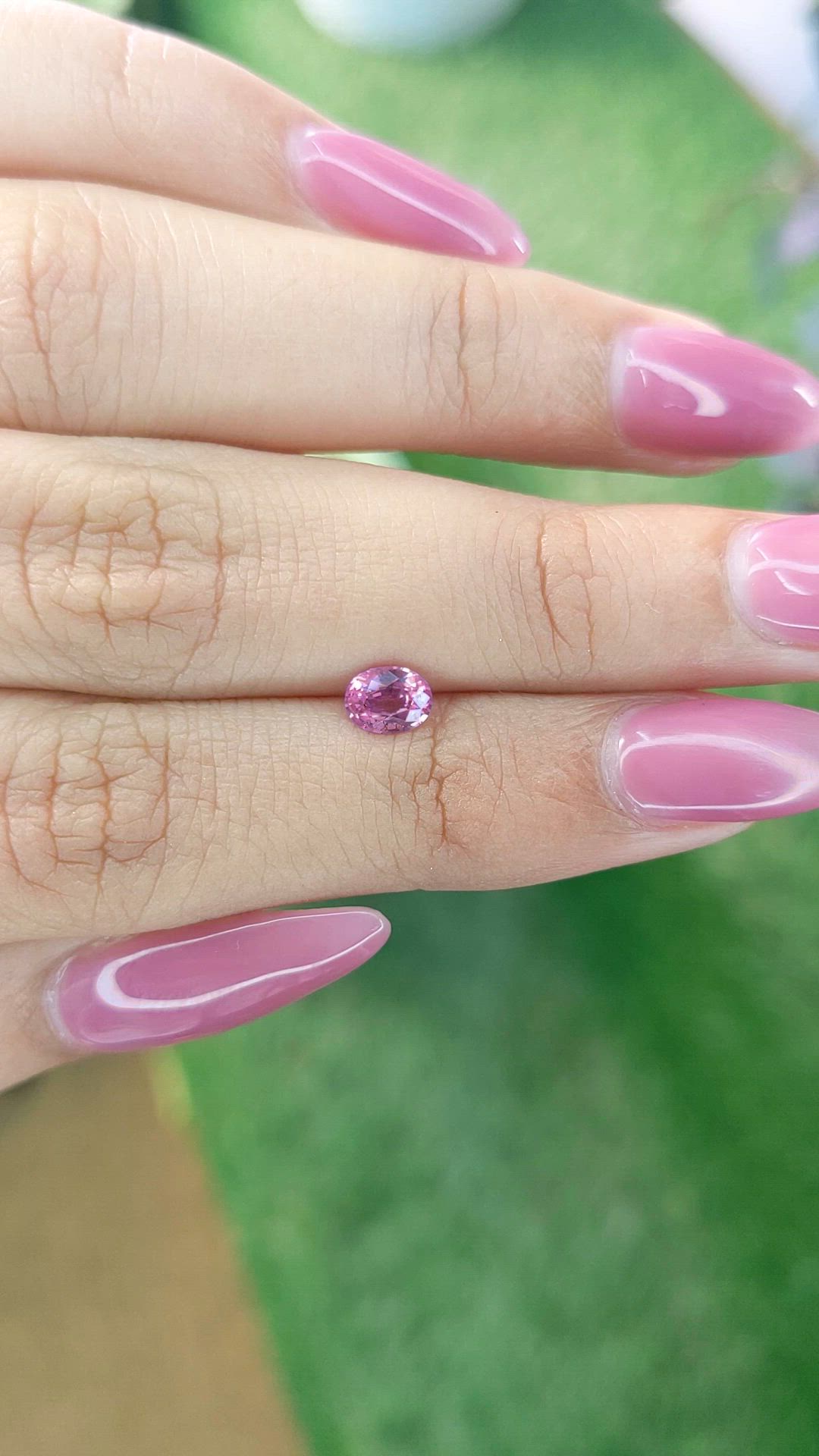 0.58 Ct. Pink Sapphire from Ceylon (Sri Lanka) Size Video