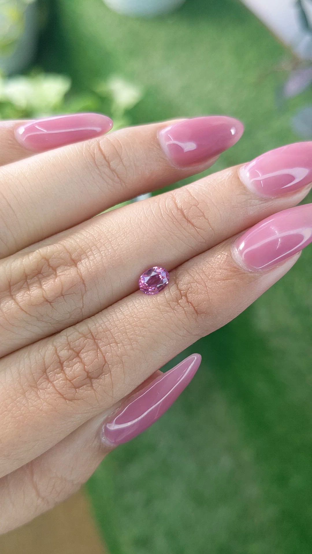 0.58 Ct. Pink Sapphire from Ceylon (Sri Lanka) Size Video