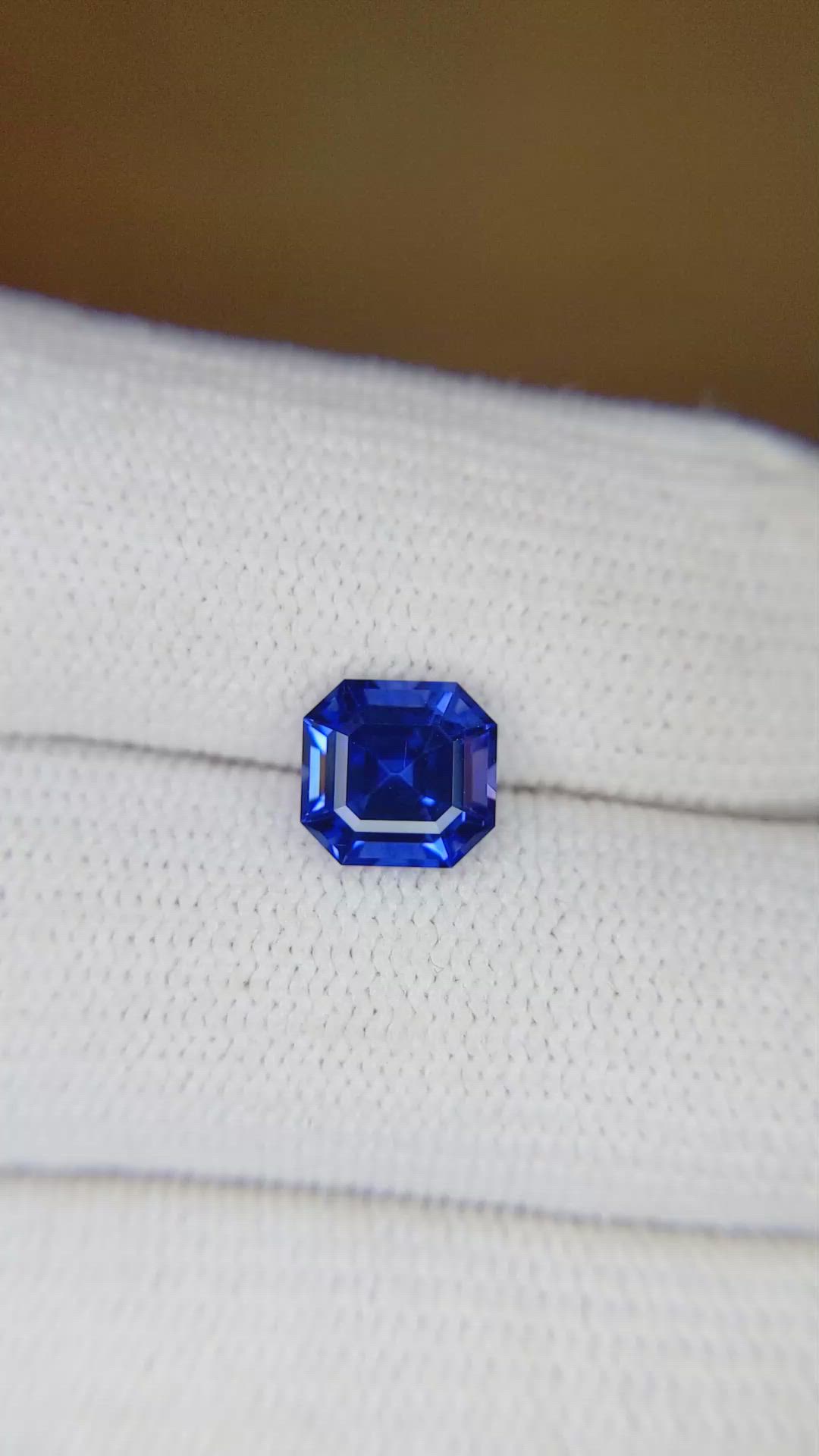 2.04 Ct. Blue Sapphire from Ceylon (Sri Lanka) Size Video