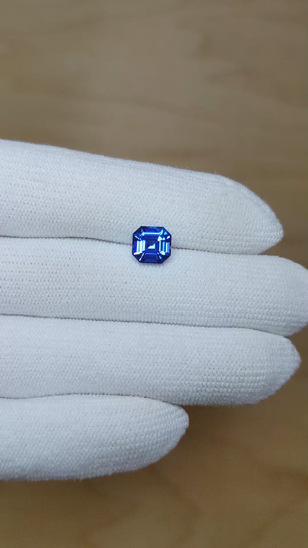 2.04 Ct. Blue Sapphire from Ceylon (Sri Lanka) Size Video