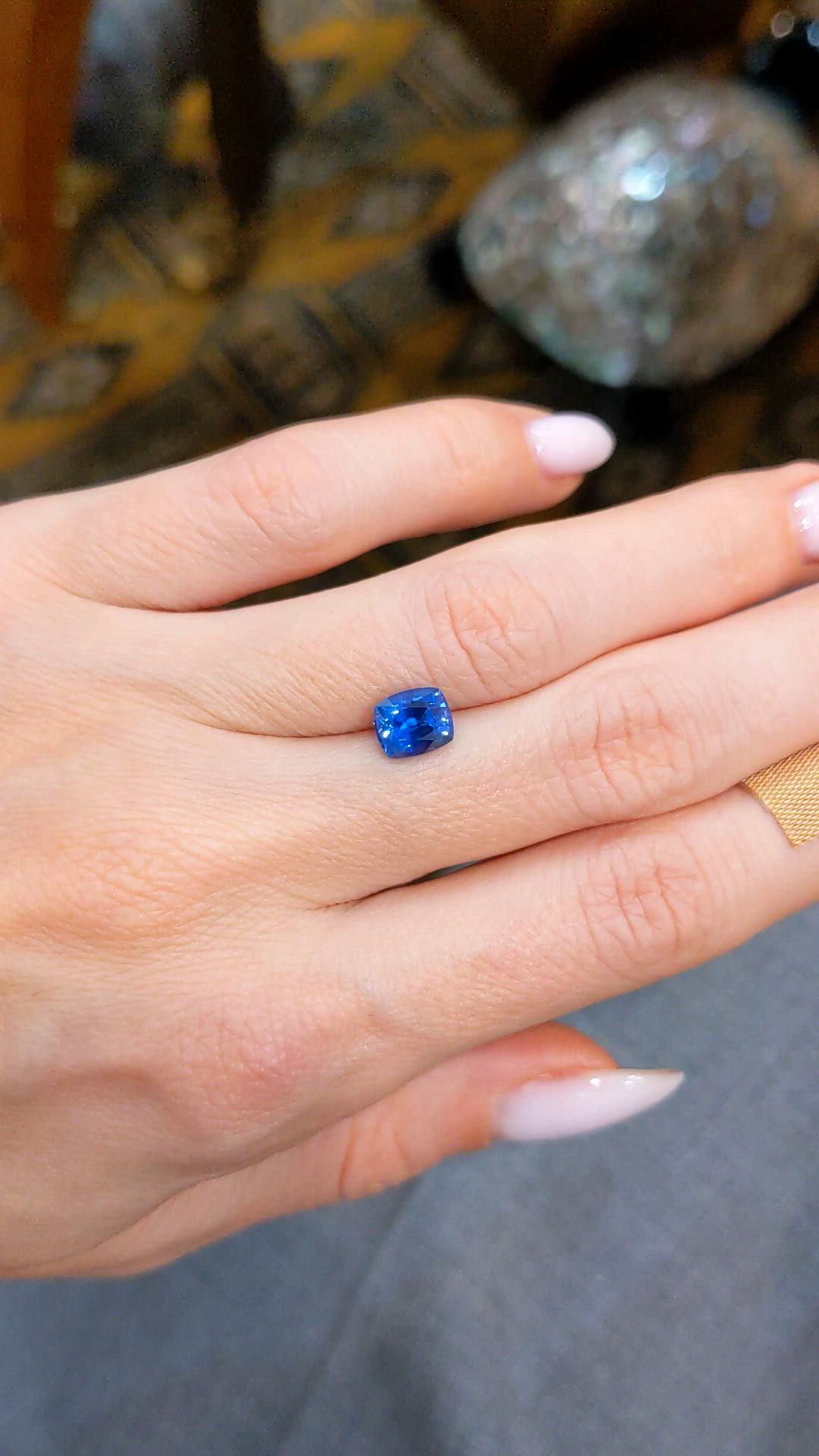 1.90 Ct. Blue Sapphire from Ceylon (Sri Lanka) Size Video