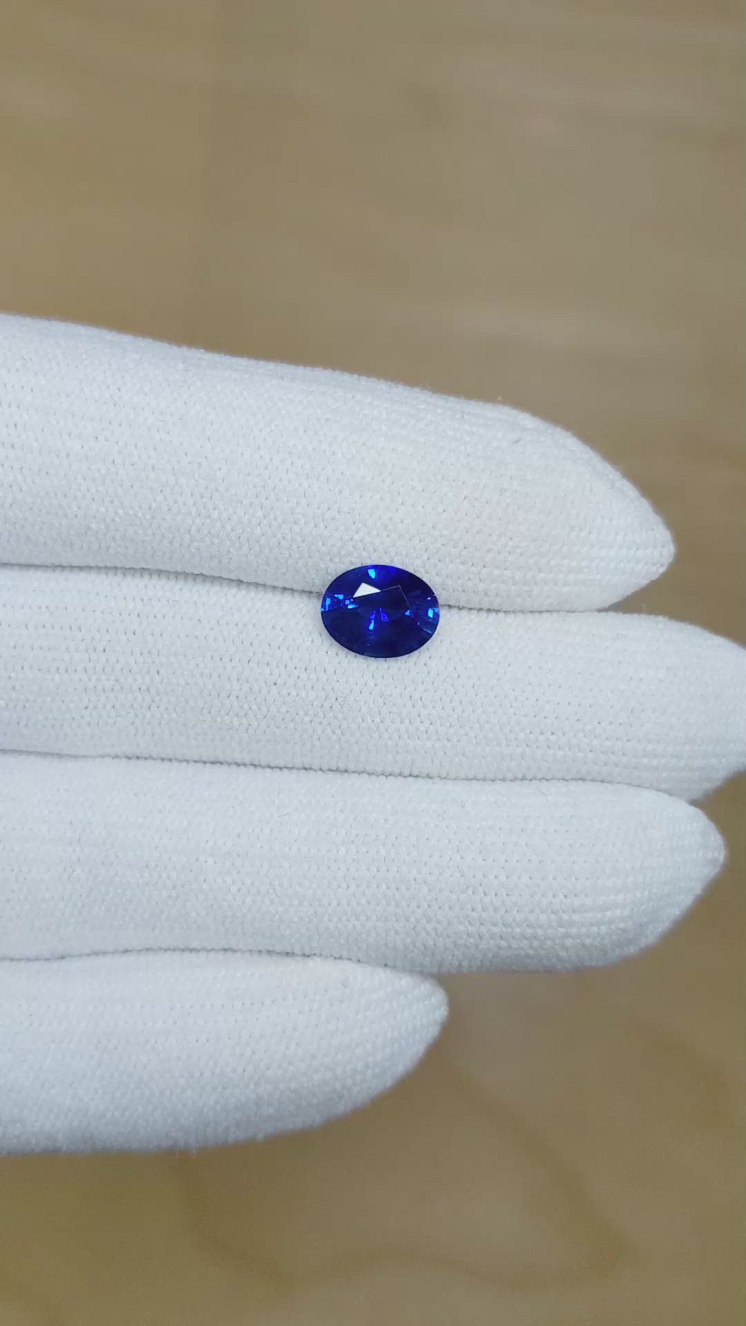 1.80 Ct. Blue Sapphire from Ceylon (Sri Lanka) Size Video