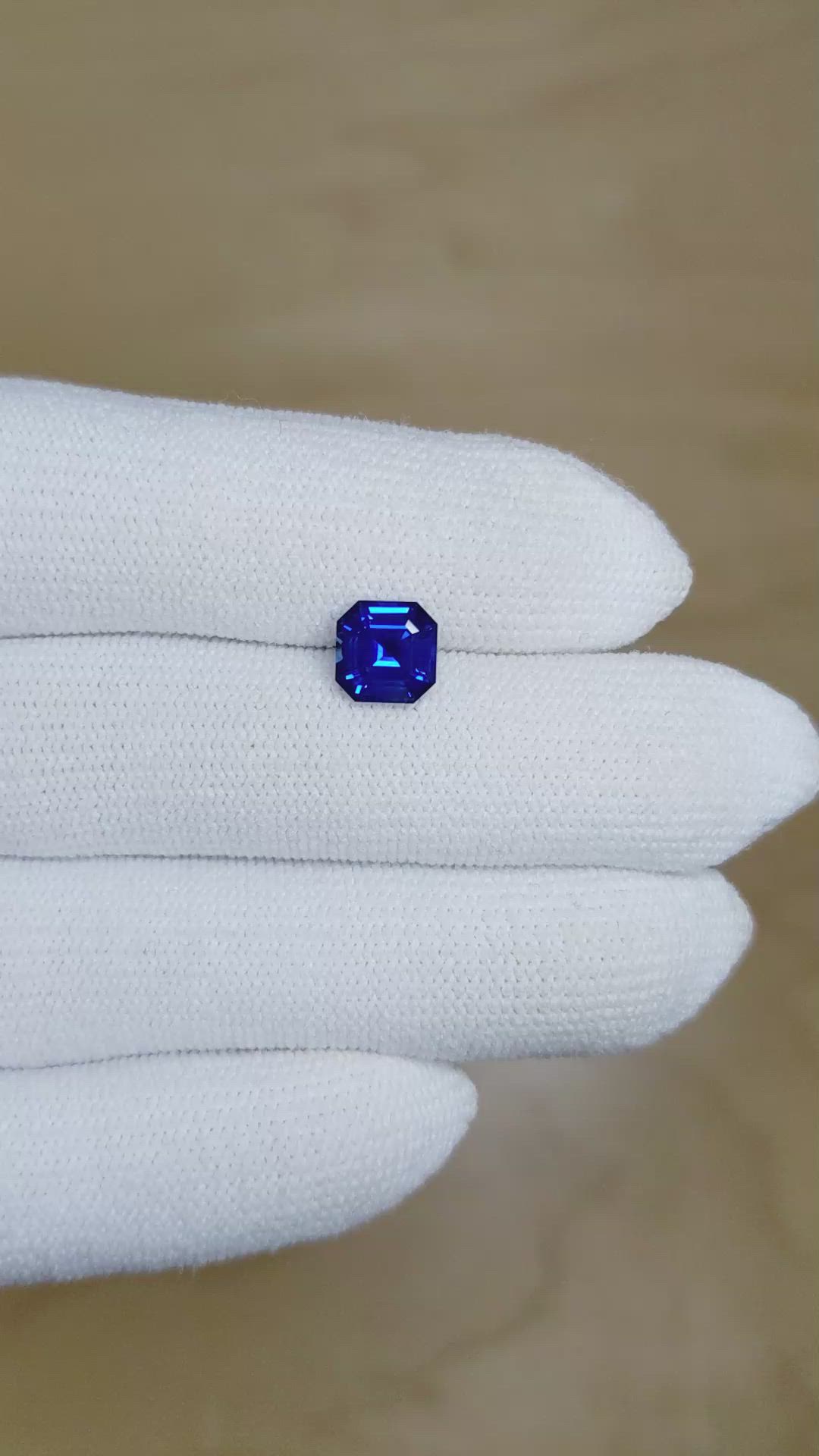 1.83 Ct. Blue Sapphire from Ceylon (Sri Lanka) Size Video